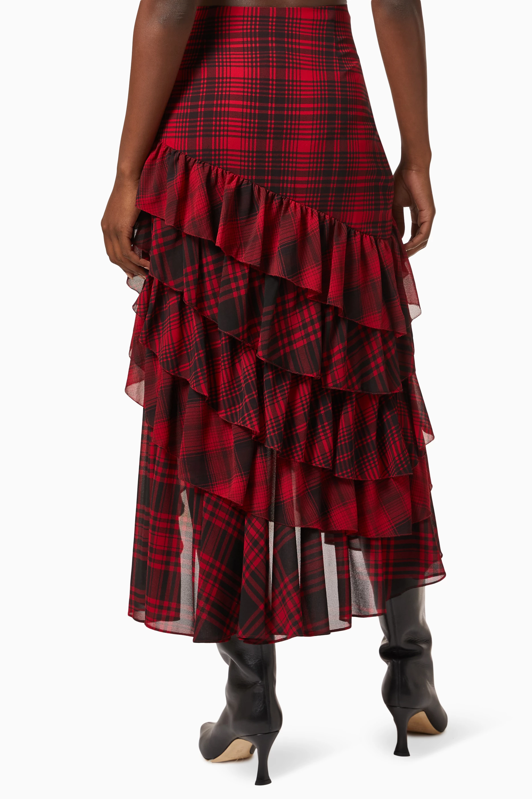 Buy Polo Ralph Lauren Multicolour Ruffled Tartan Plaid Skirt in