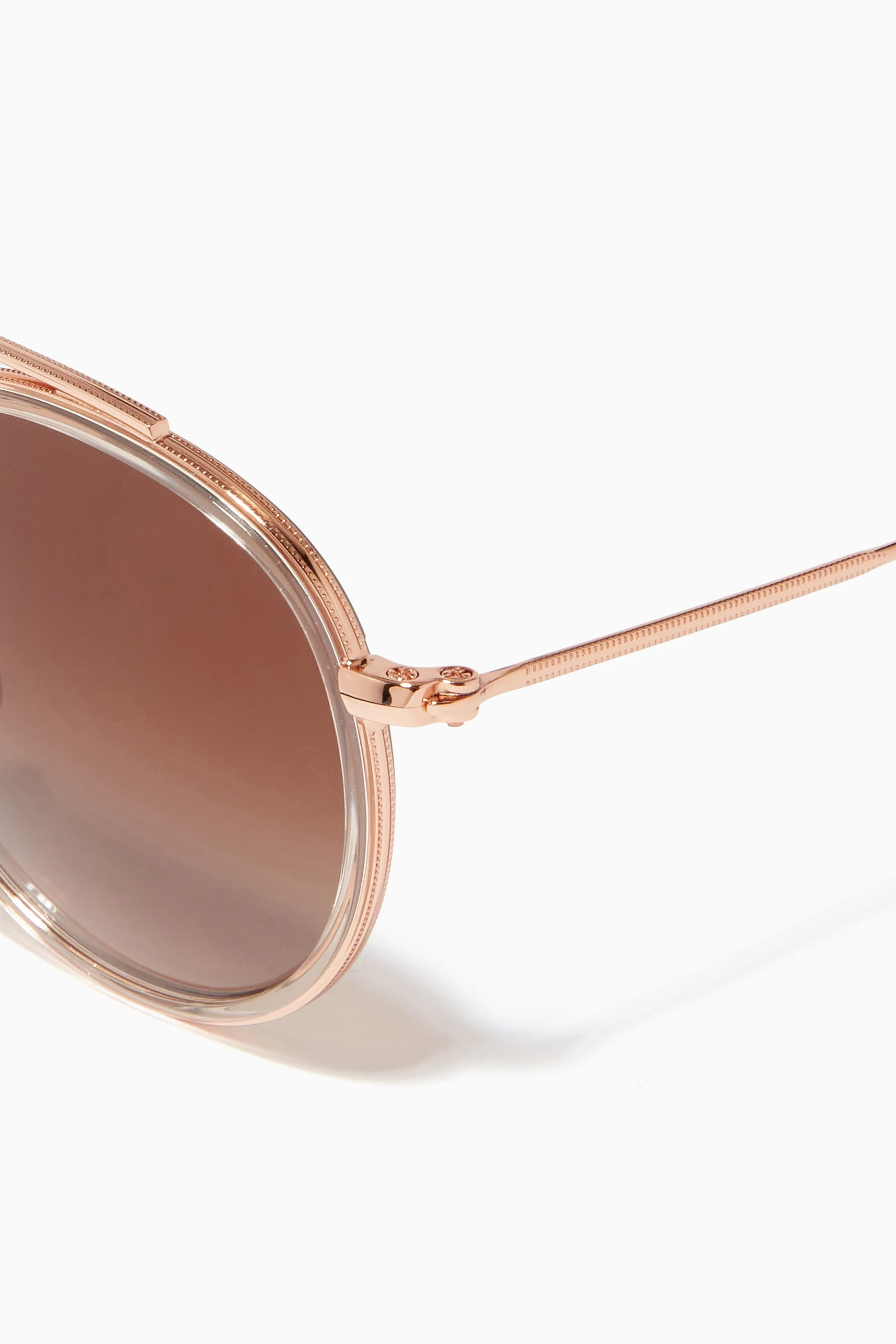 Buy Ray Ban Junior Brown Round Double Bridge Sunglasses for UNISEX