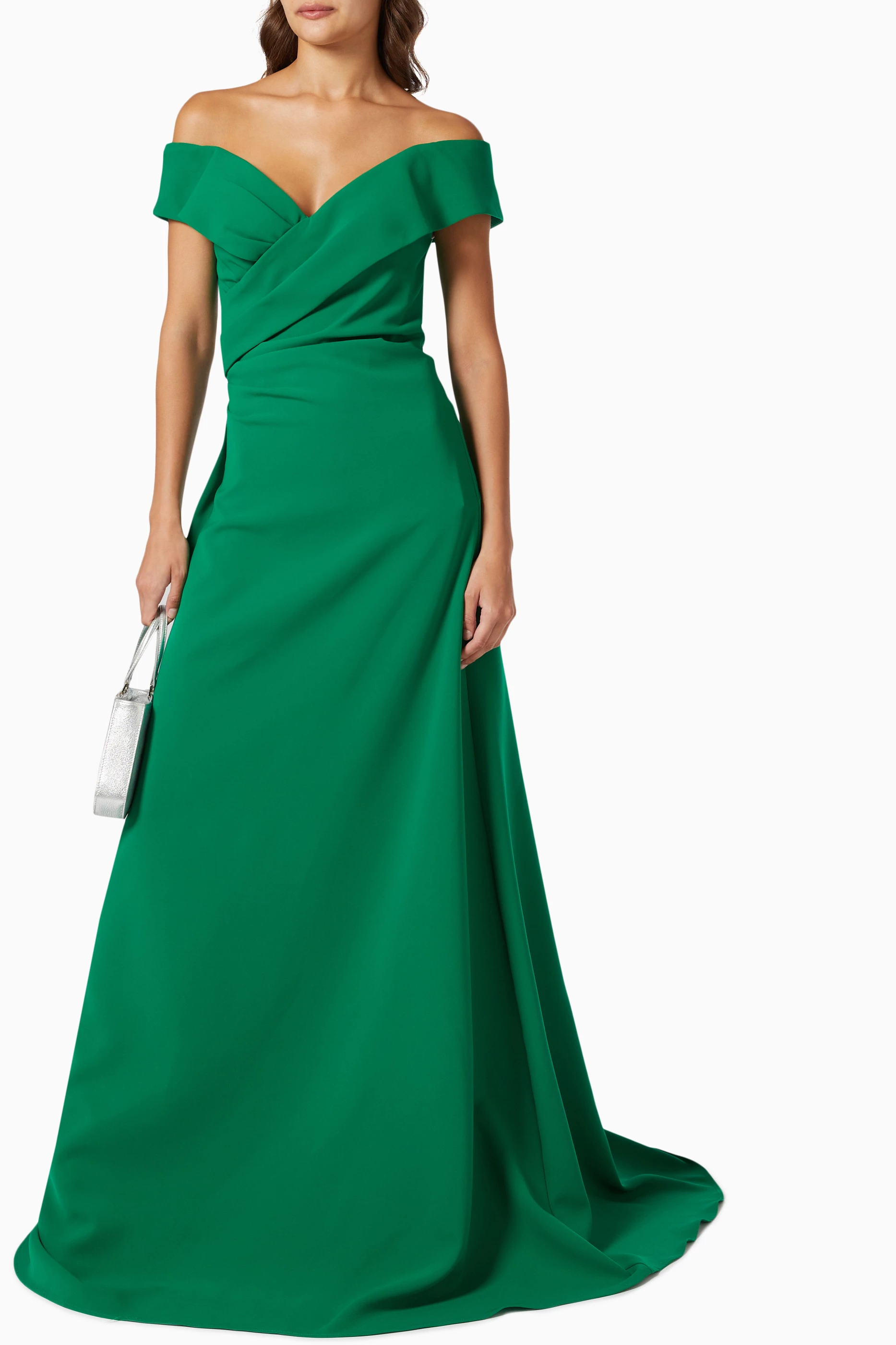 Evening gown green online