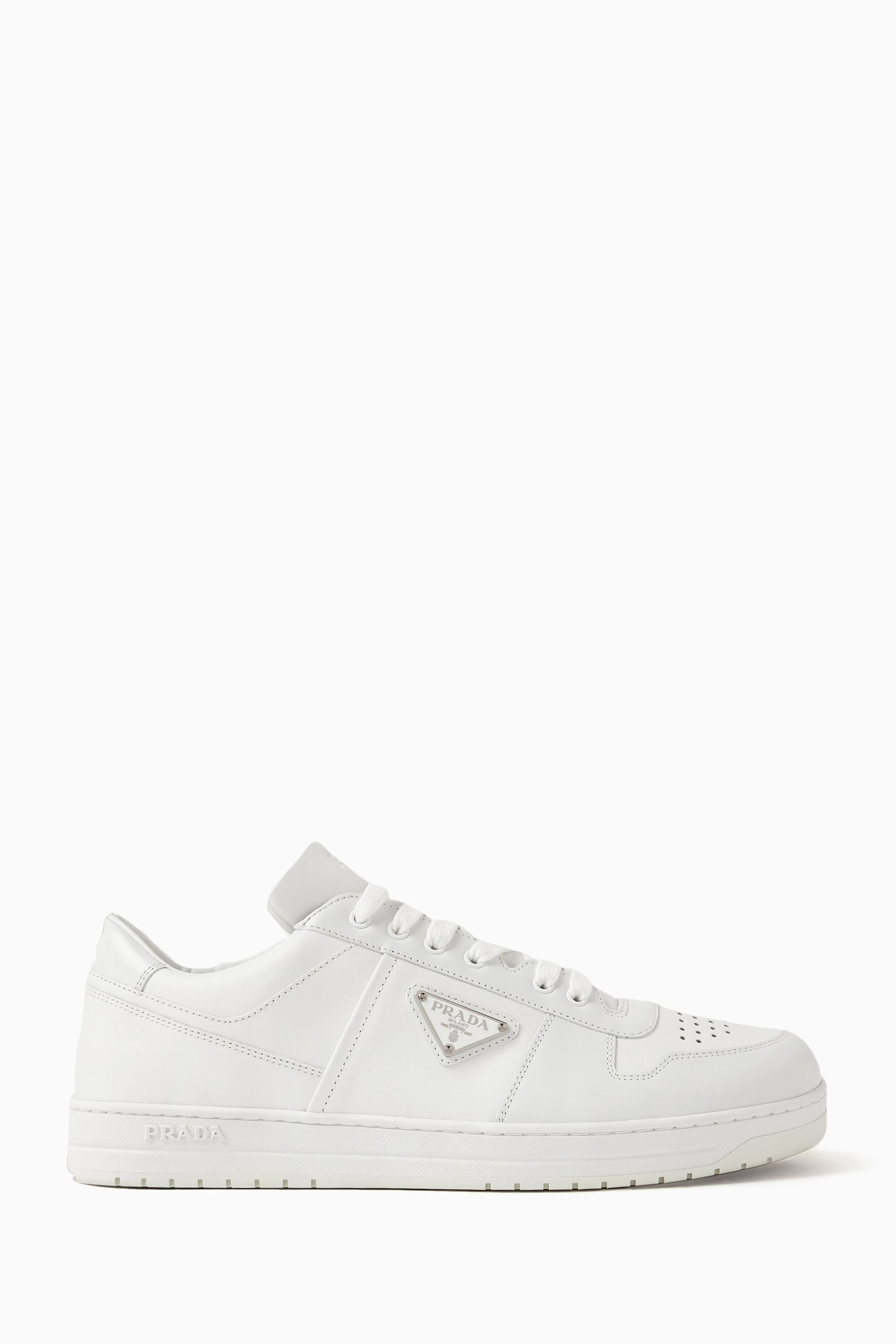 Prada leather sneakers top