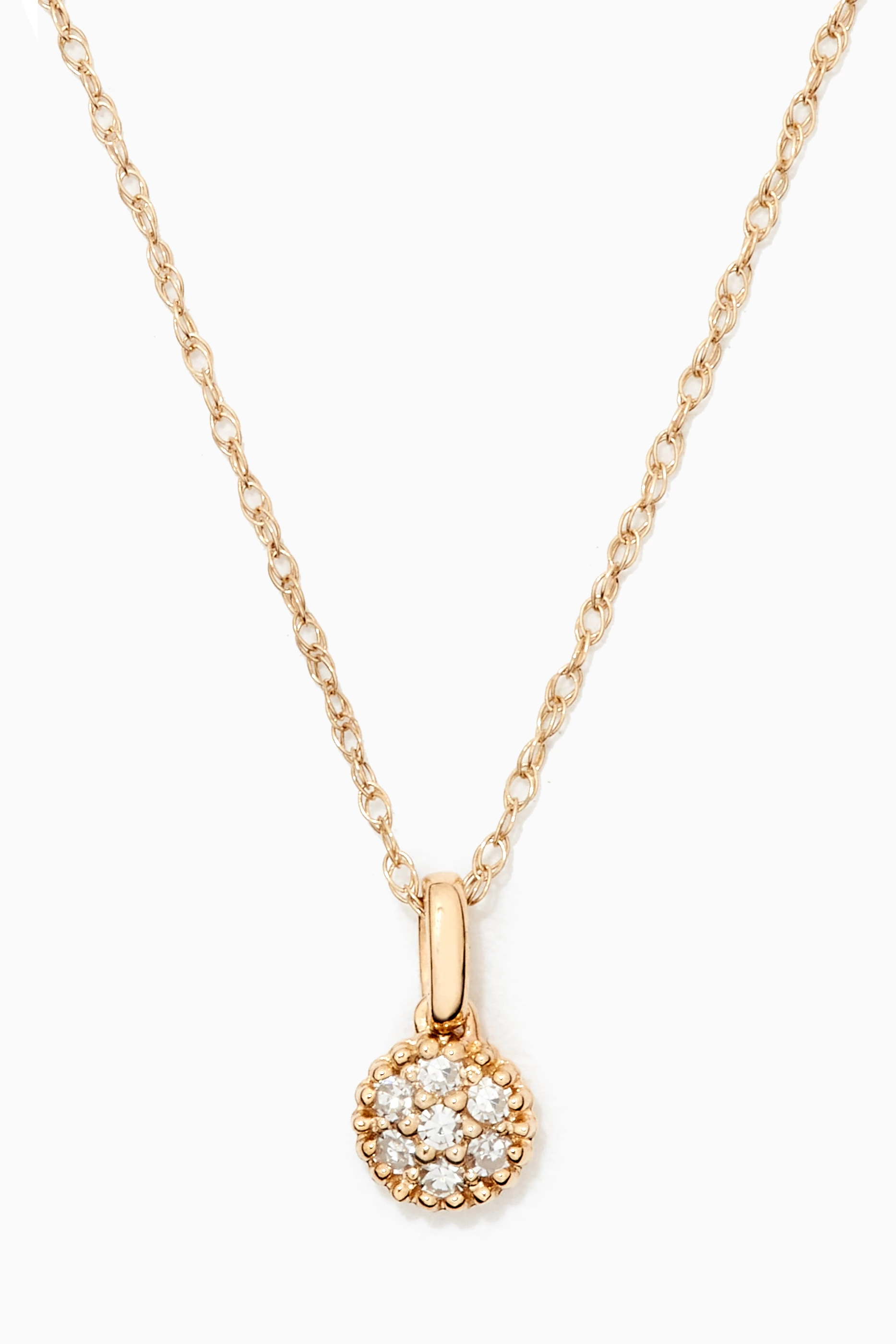 Diamond circle 2024 necklace yellow gold