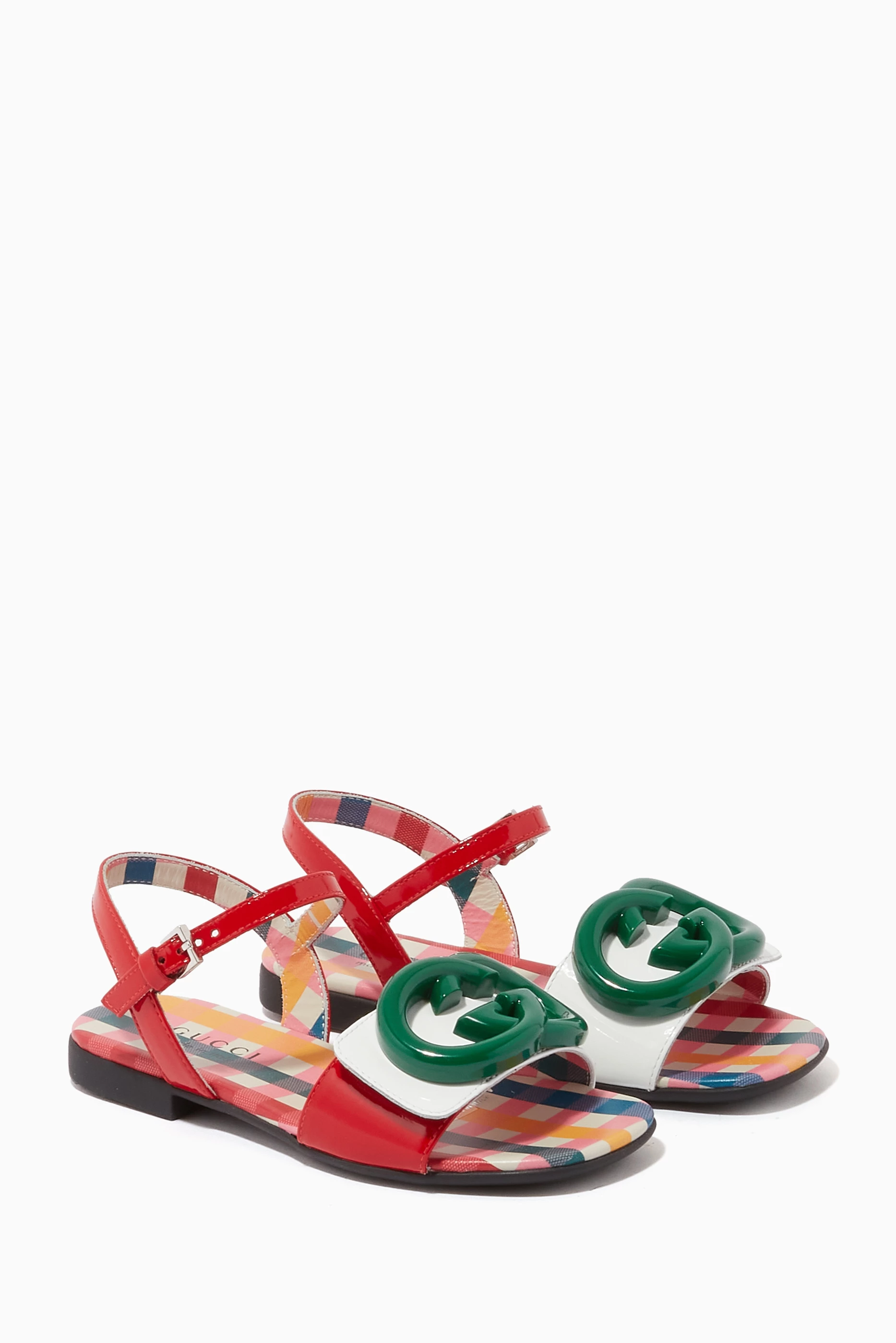 Red and best sale green gucci sandals