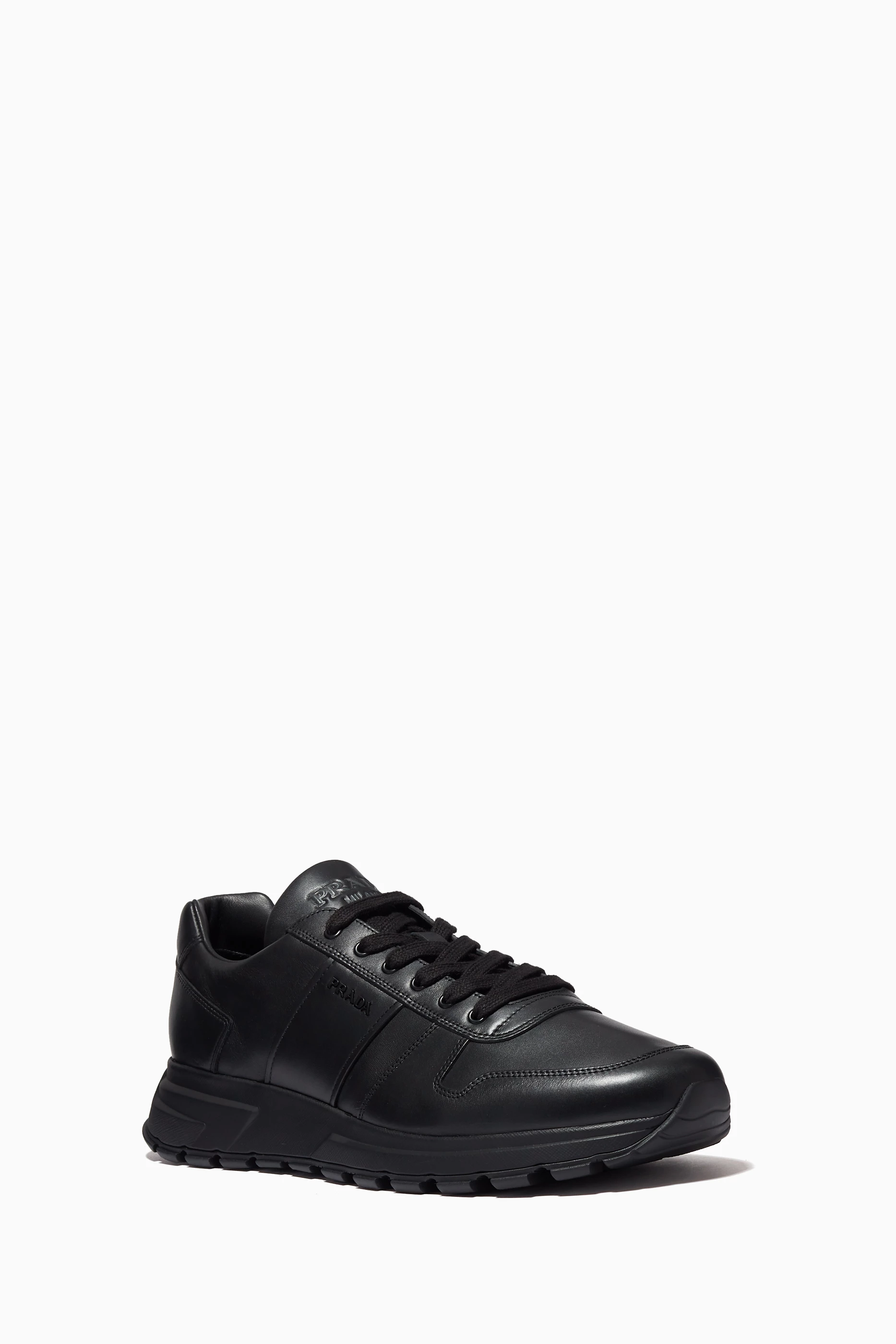 Buy Prada Black PRAX 01 Sneakers in Calfskin Leather for Men in UAE Ounass