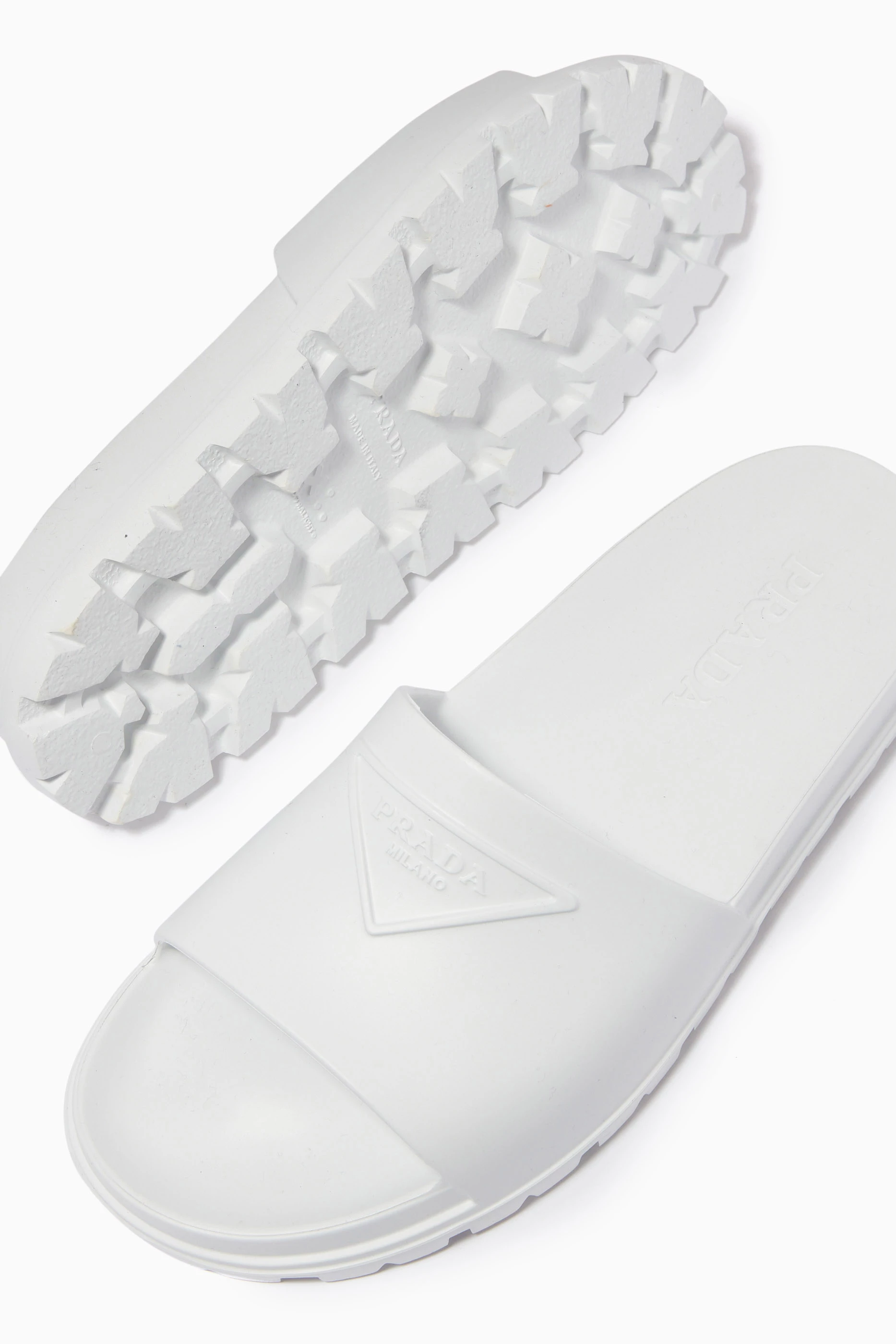 White online prada slides
