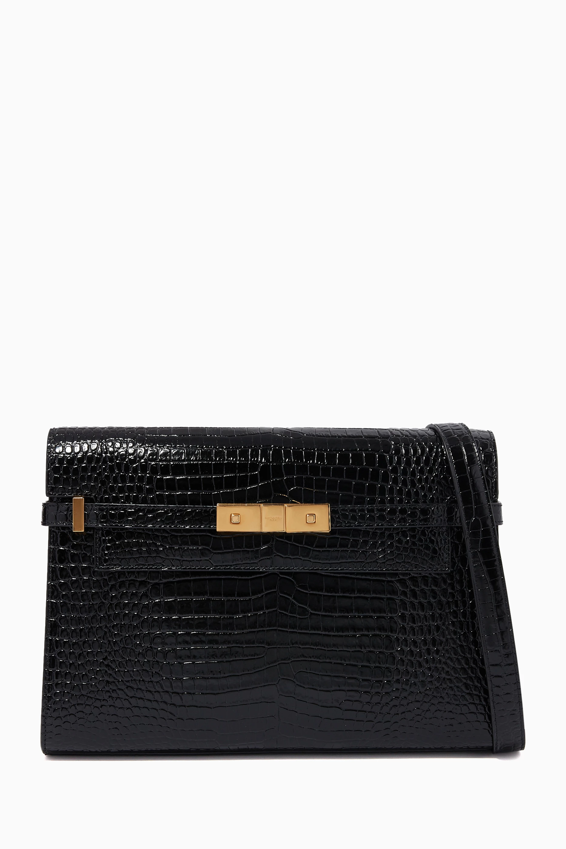 Ysl croc shoulder bag hotsell