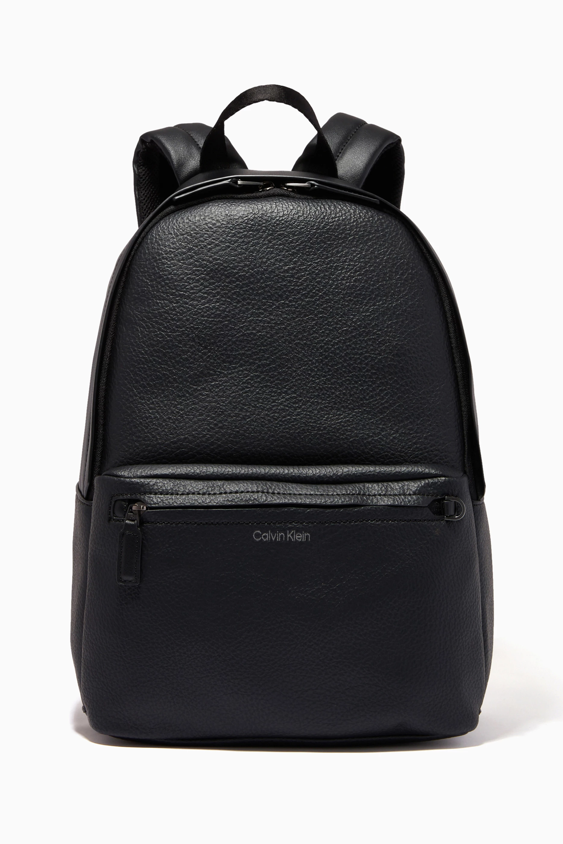Calvin klein men's leather backpack new arrivals