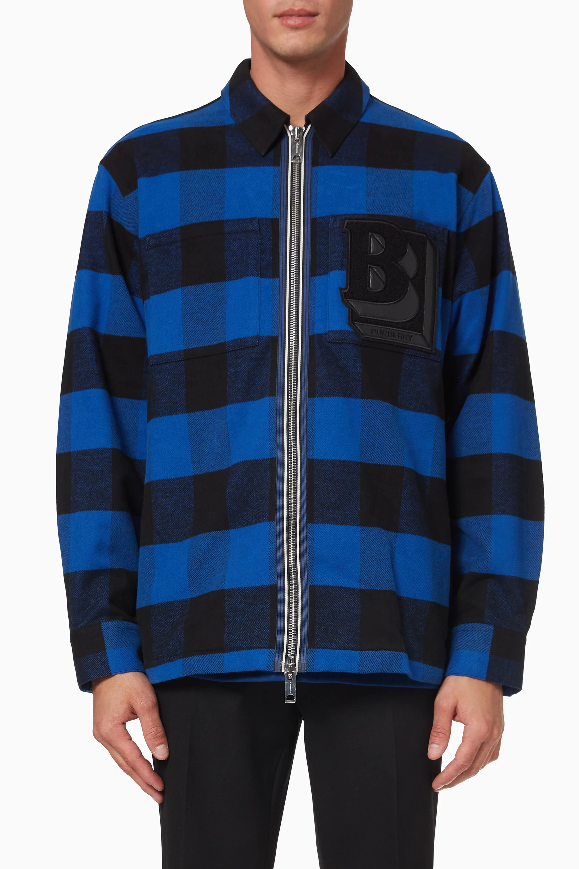 Burberry flannel blue top