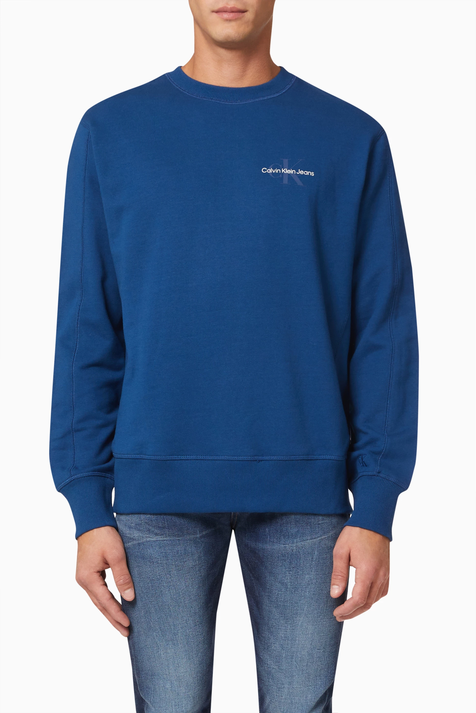 Calvin klein jeans outlet monogram logo sweatshirt