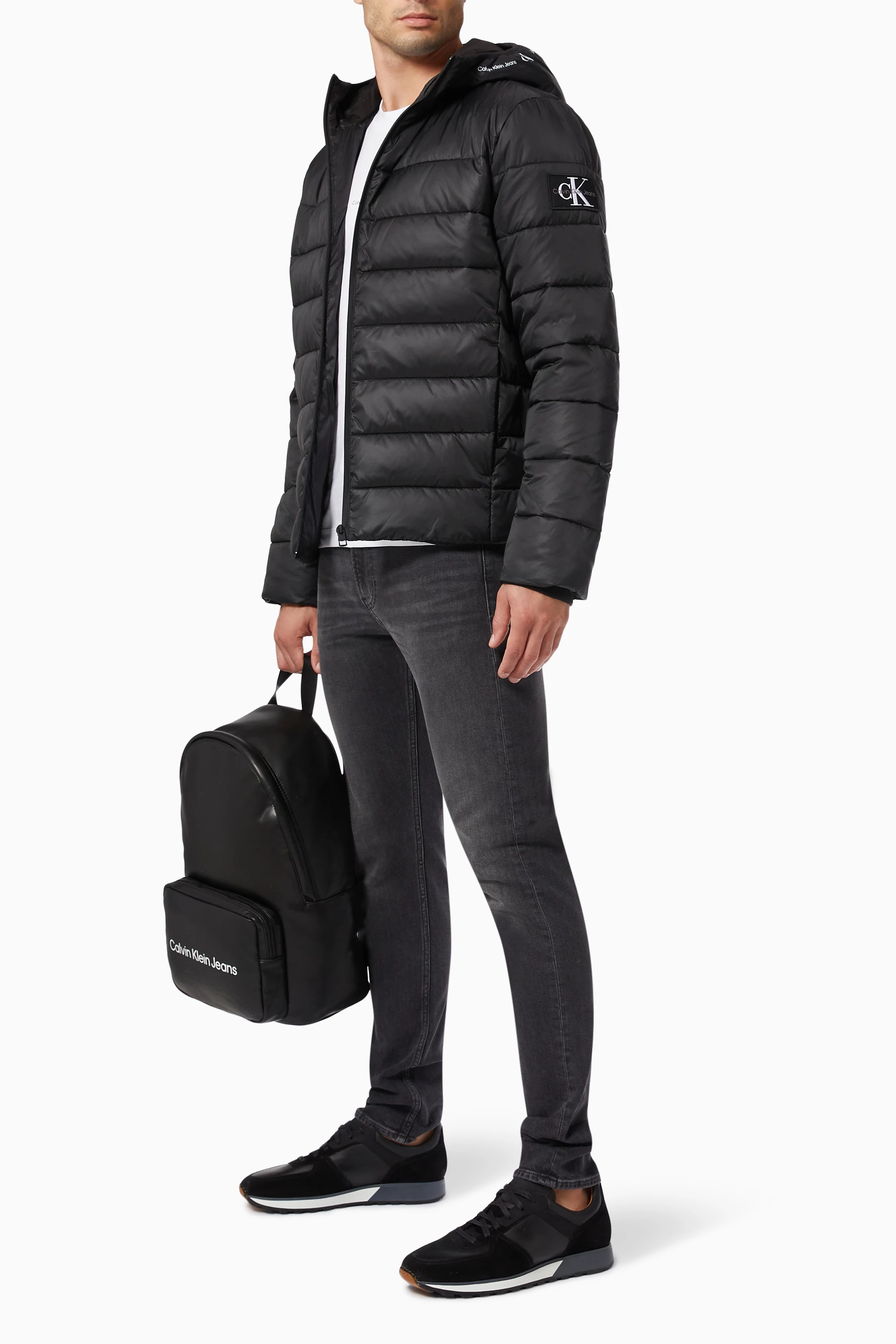 Buy Calvin Klein Jeans Black Lightweight Puffer Jacket in Recycled