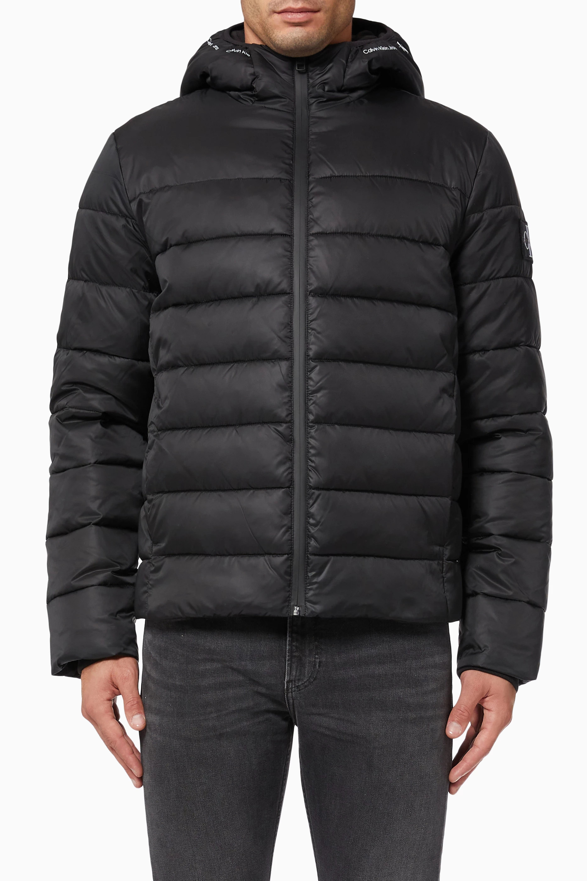 Buy Calvin Klein Jeans Black Lightweight Puffer Jacket in Recycled