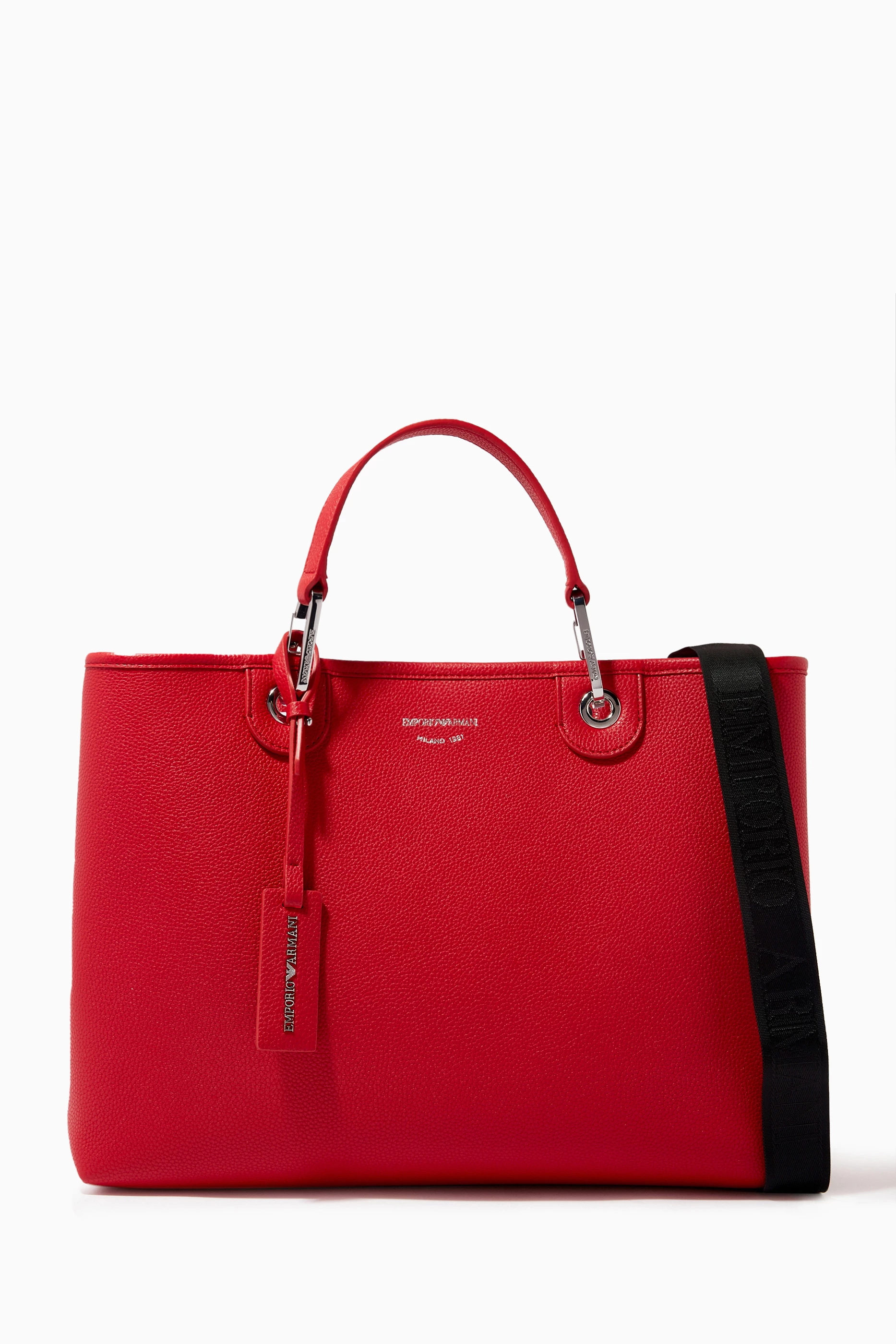 Red best sale armani bag