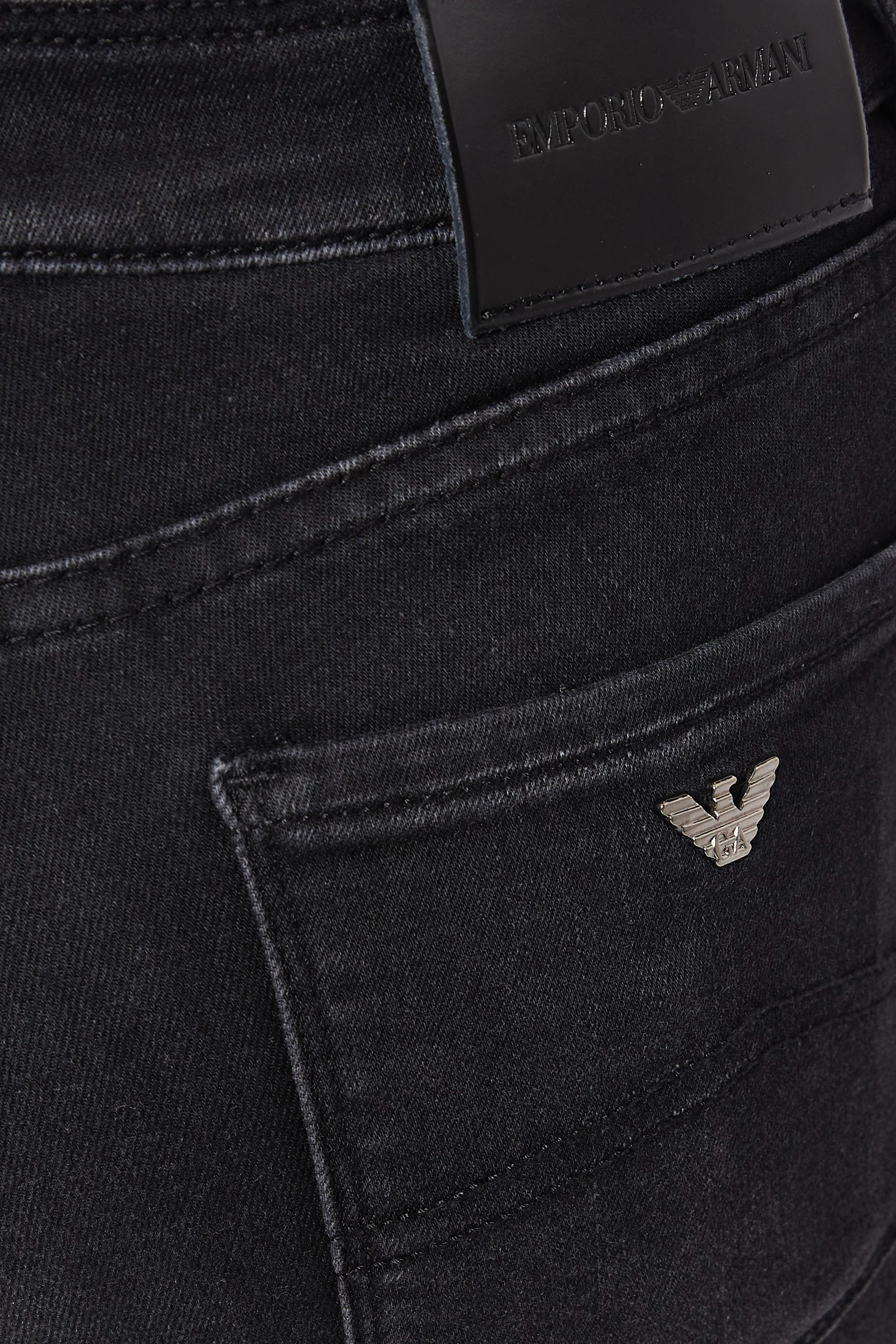 Buy Emporio Armani Black J18 Skinny Jeans in Denim for Women in
