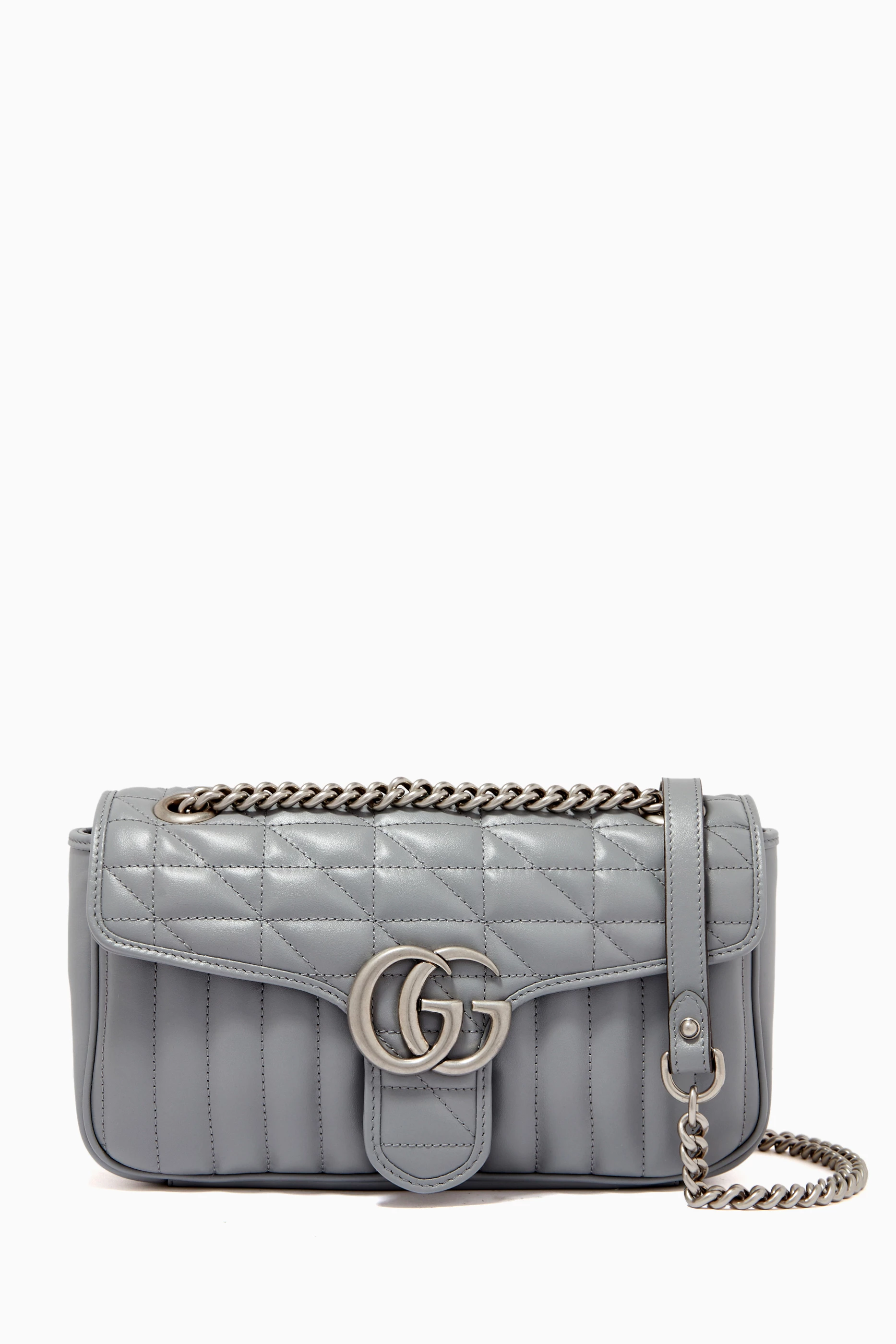 Gucci grey leather bag outlet