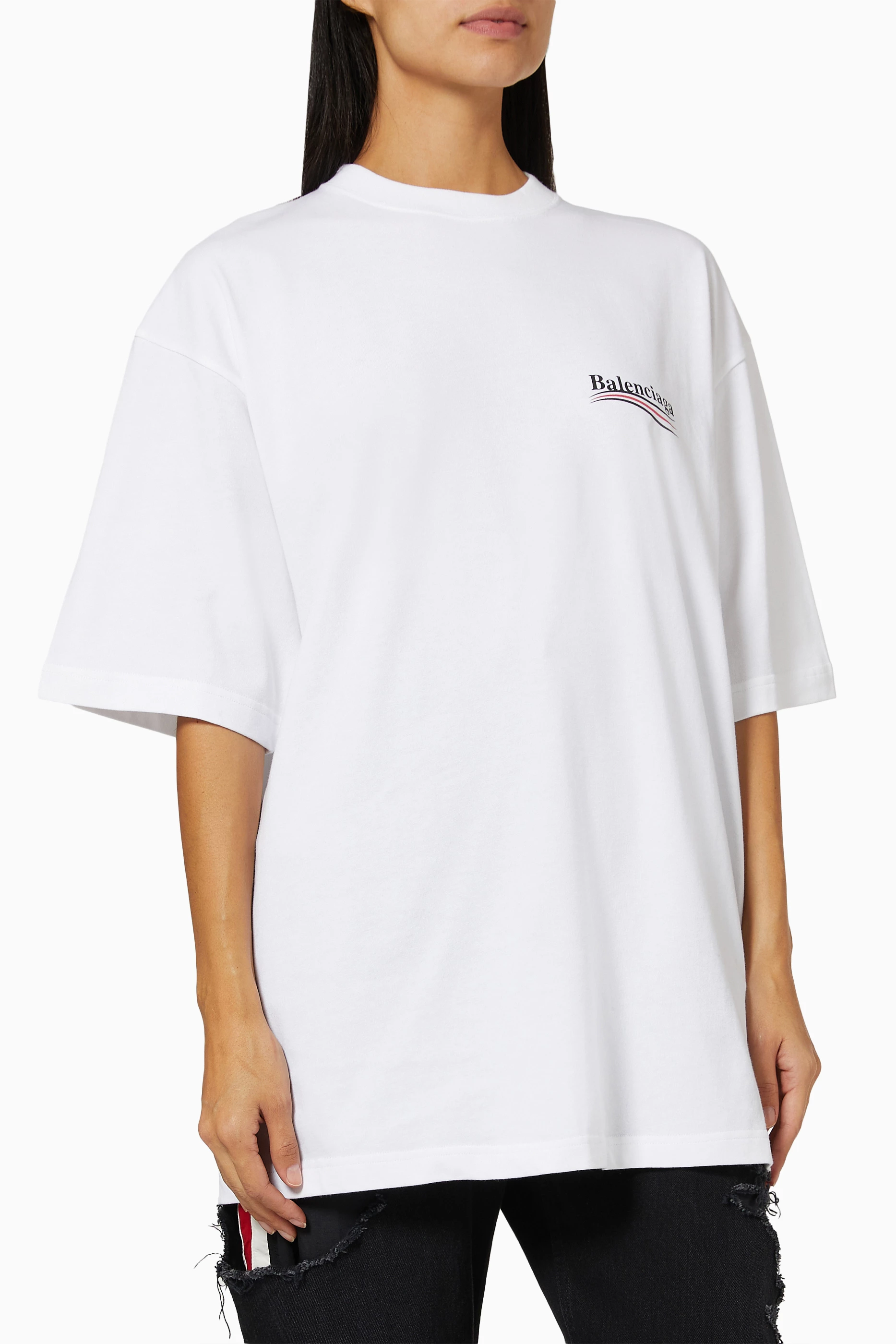 Balenciaga political logo t shirt store