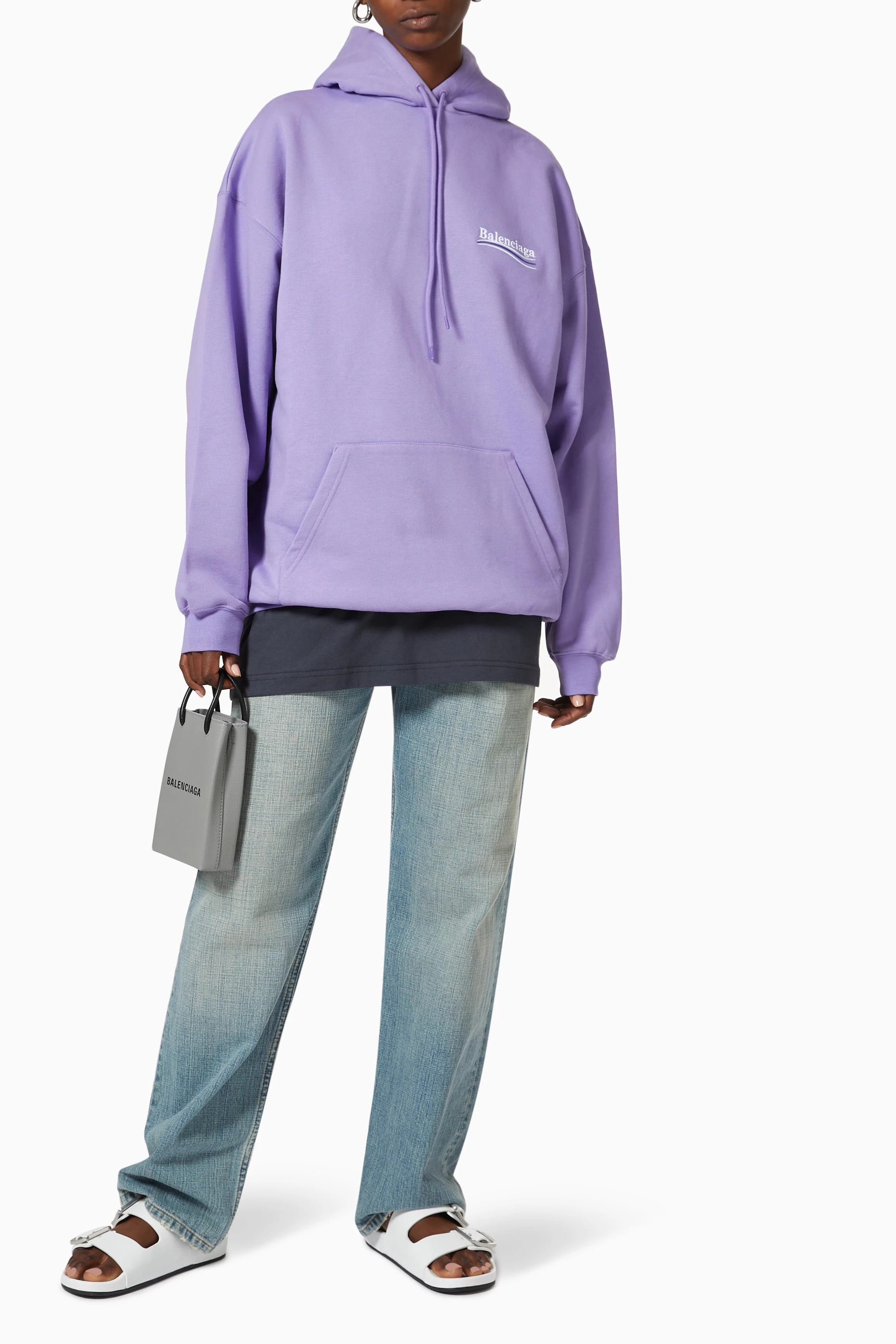 Balenciaga purple hoodie hotsell