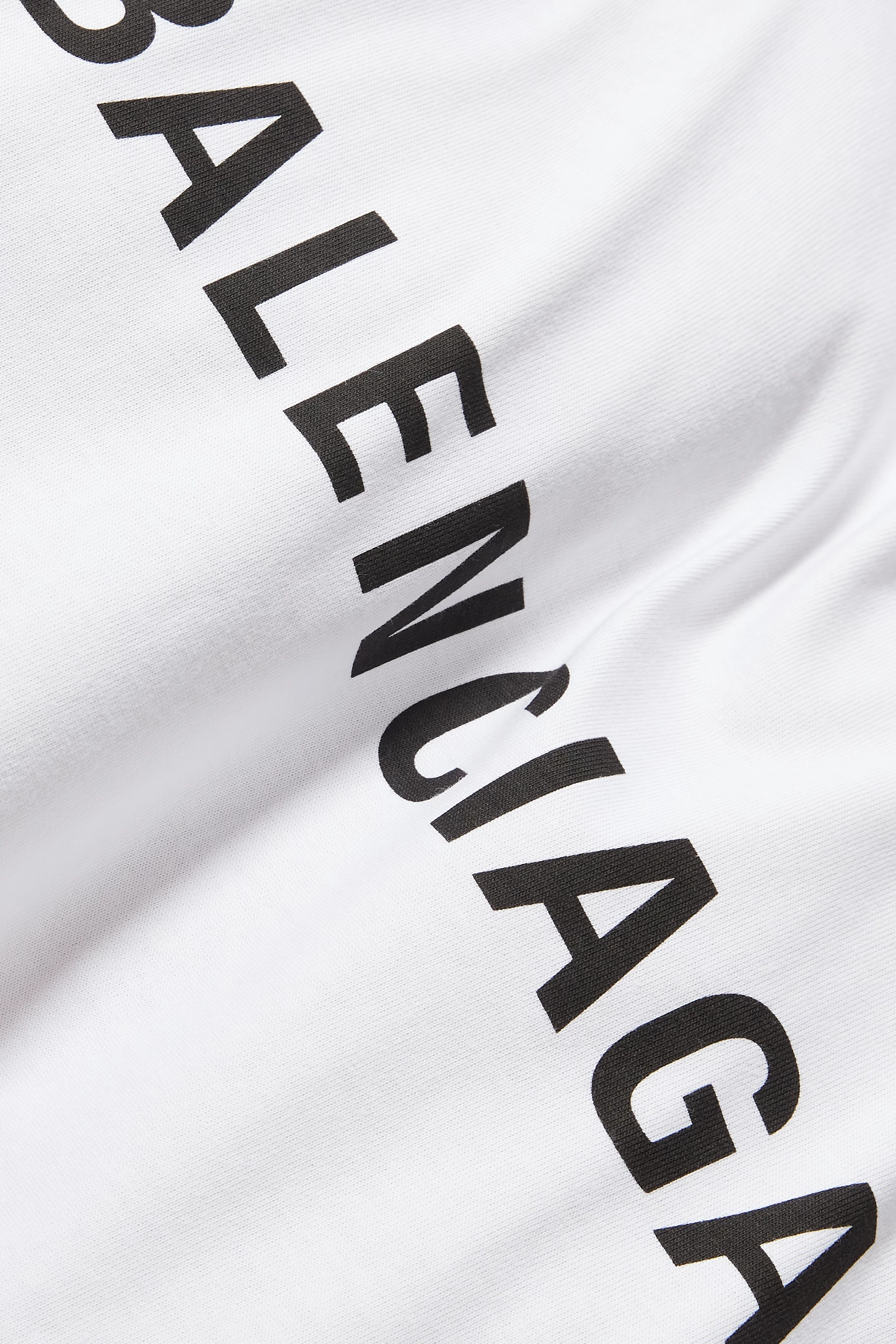 Buy Balenciaga White Logo Medium Fit T shirt in Cotton Jersey for