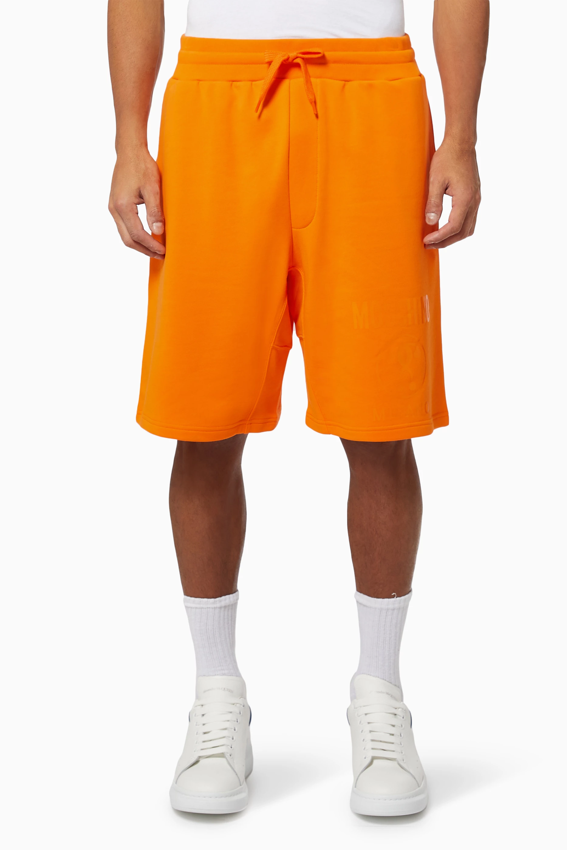 Orange shorts men cheap