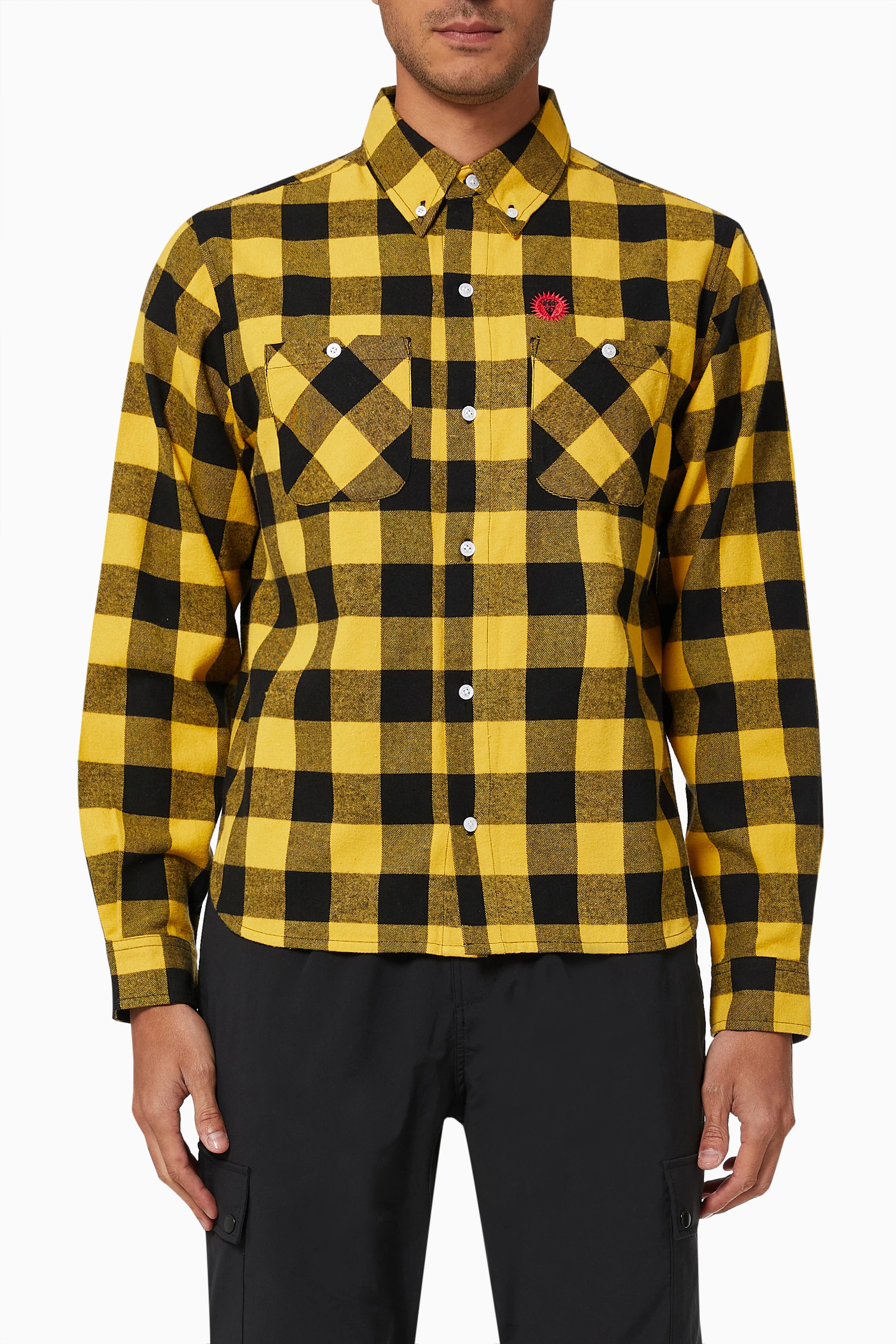 Yellow outlet flannel shirt