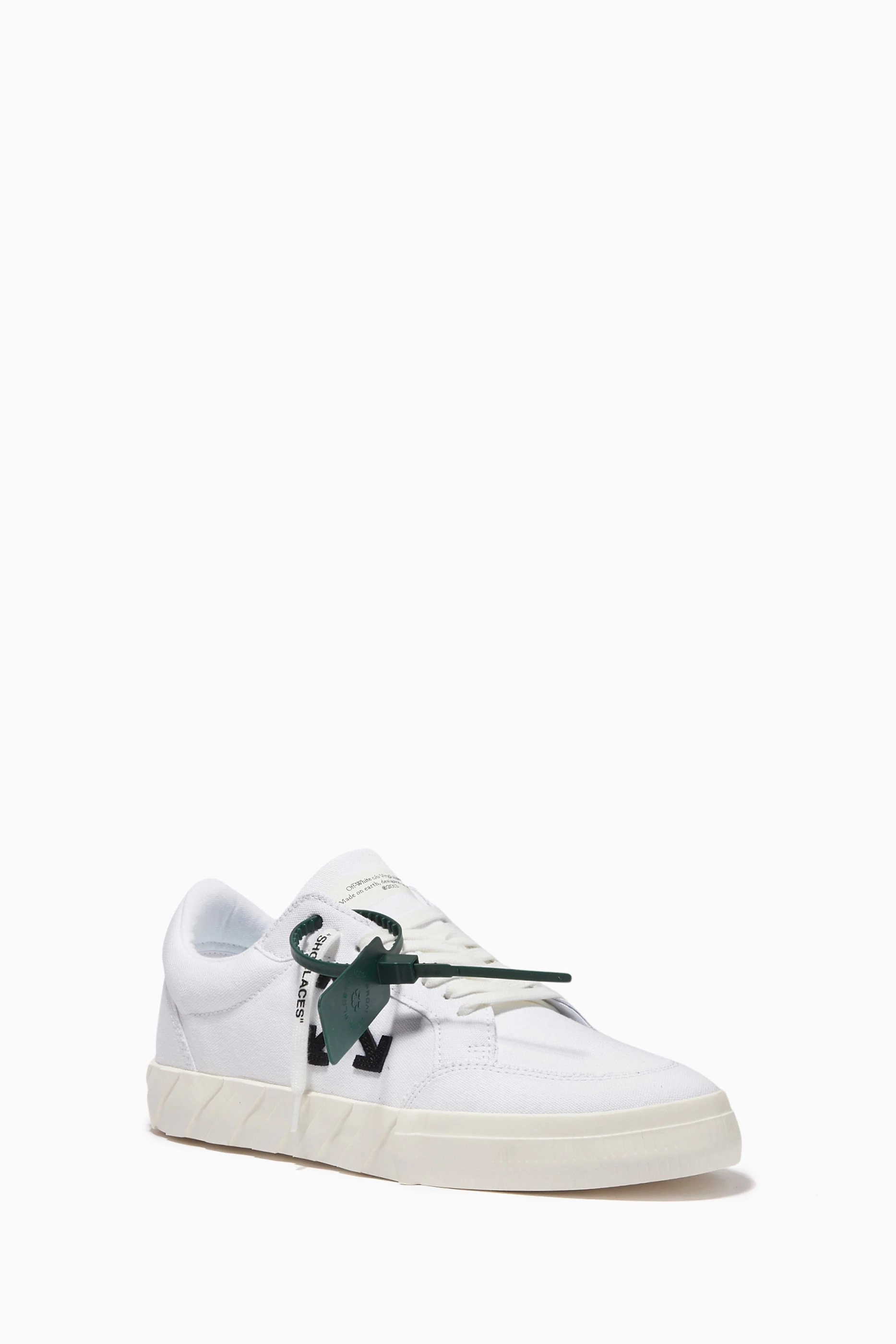 OFF-WHITE: Vulcanized sneakers in canvas - White  OFF-WHITE sneakers  OBIA003C99FAB001 online at