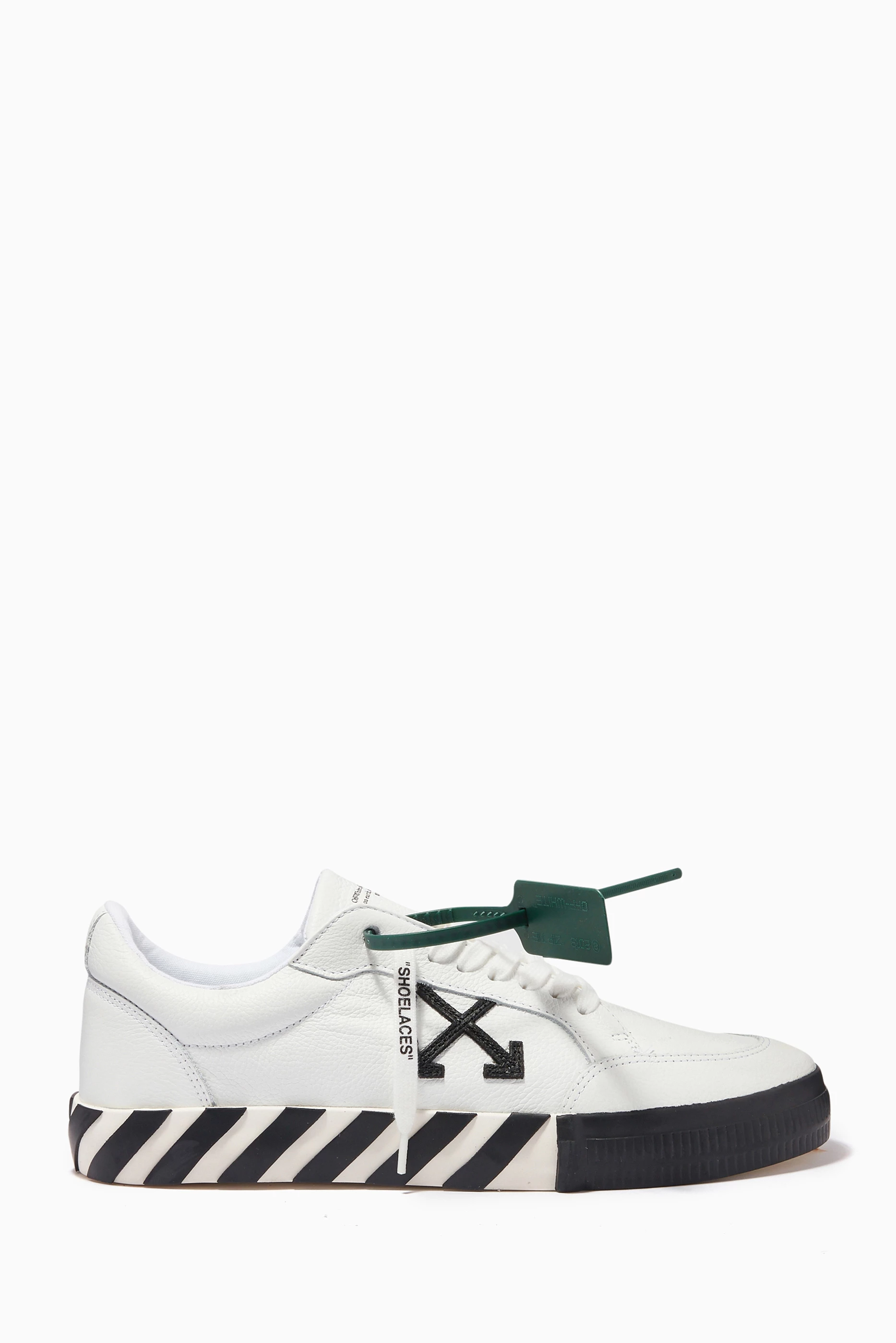 Buy Off White White Low Vulcanized Sneakers in Calf Leather for