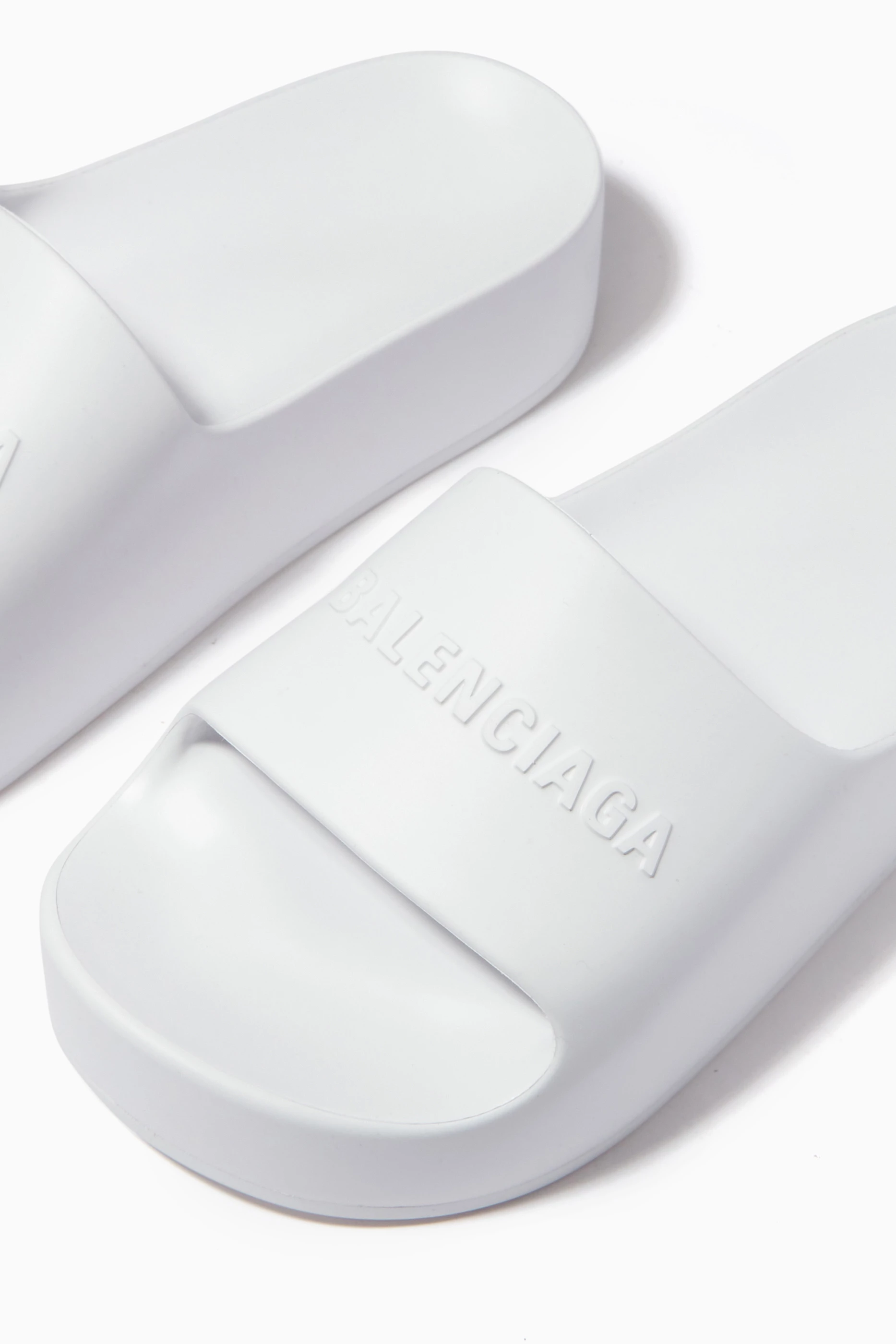 White cheap balenciaga slides