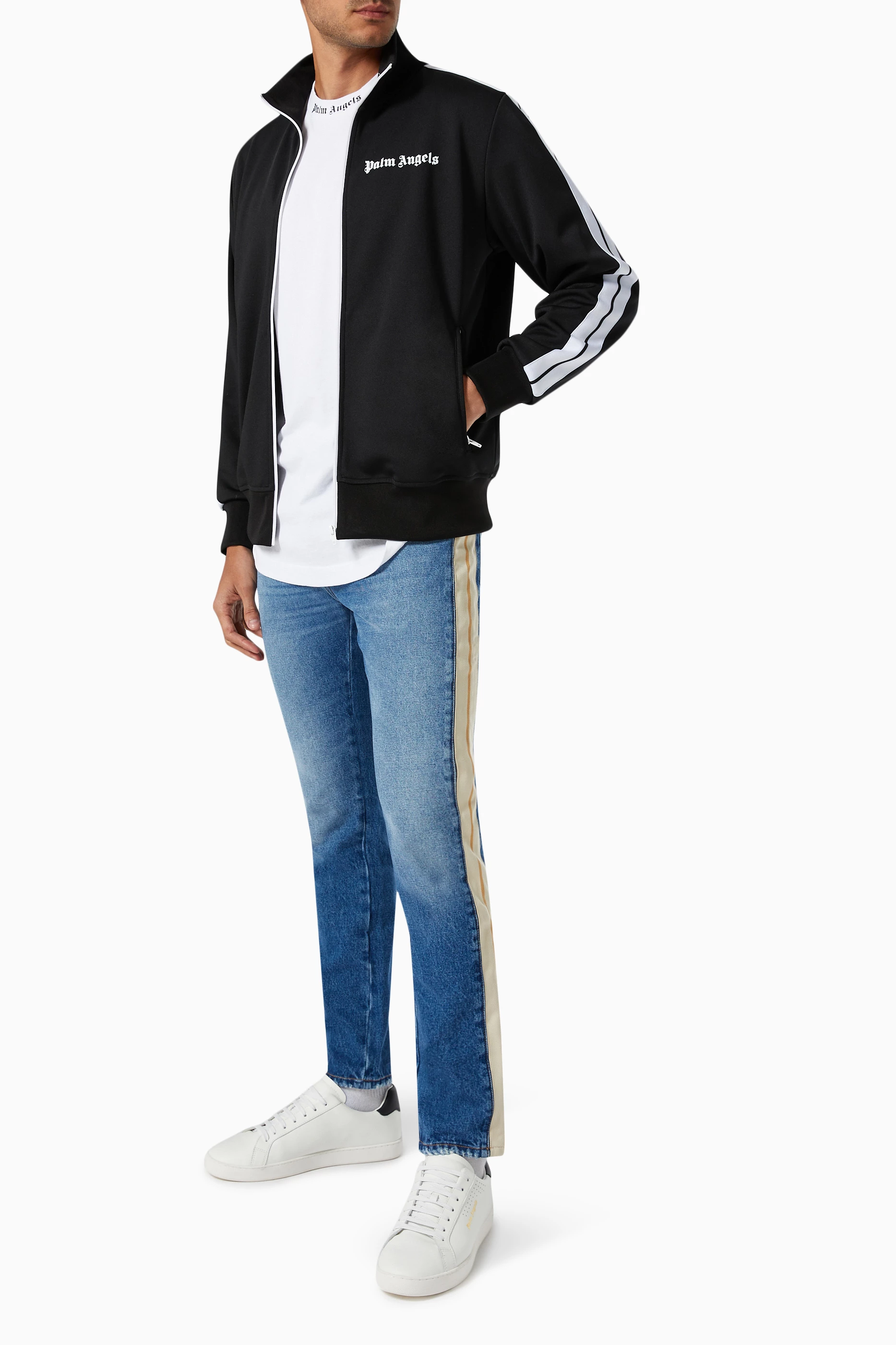 Palm angels track jacket black sale