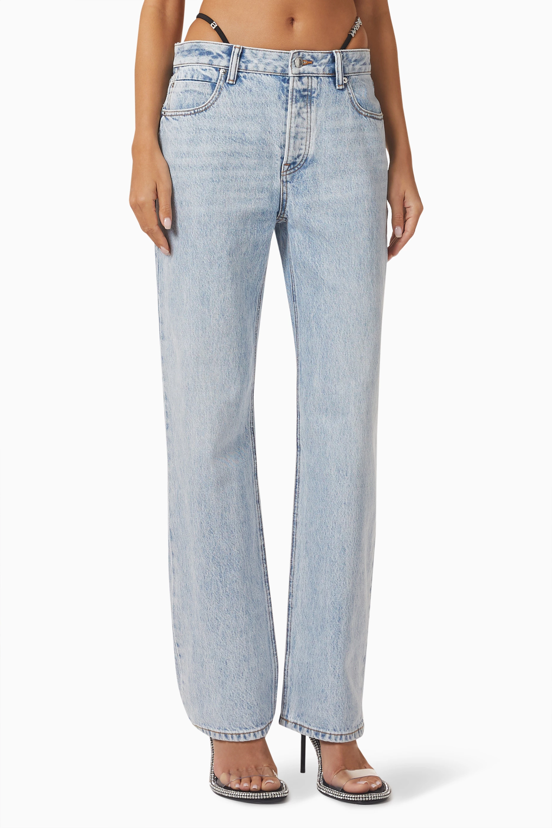 Diamante side stripe jeans best sale