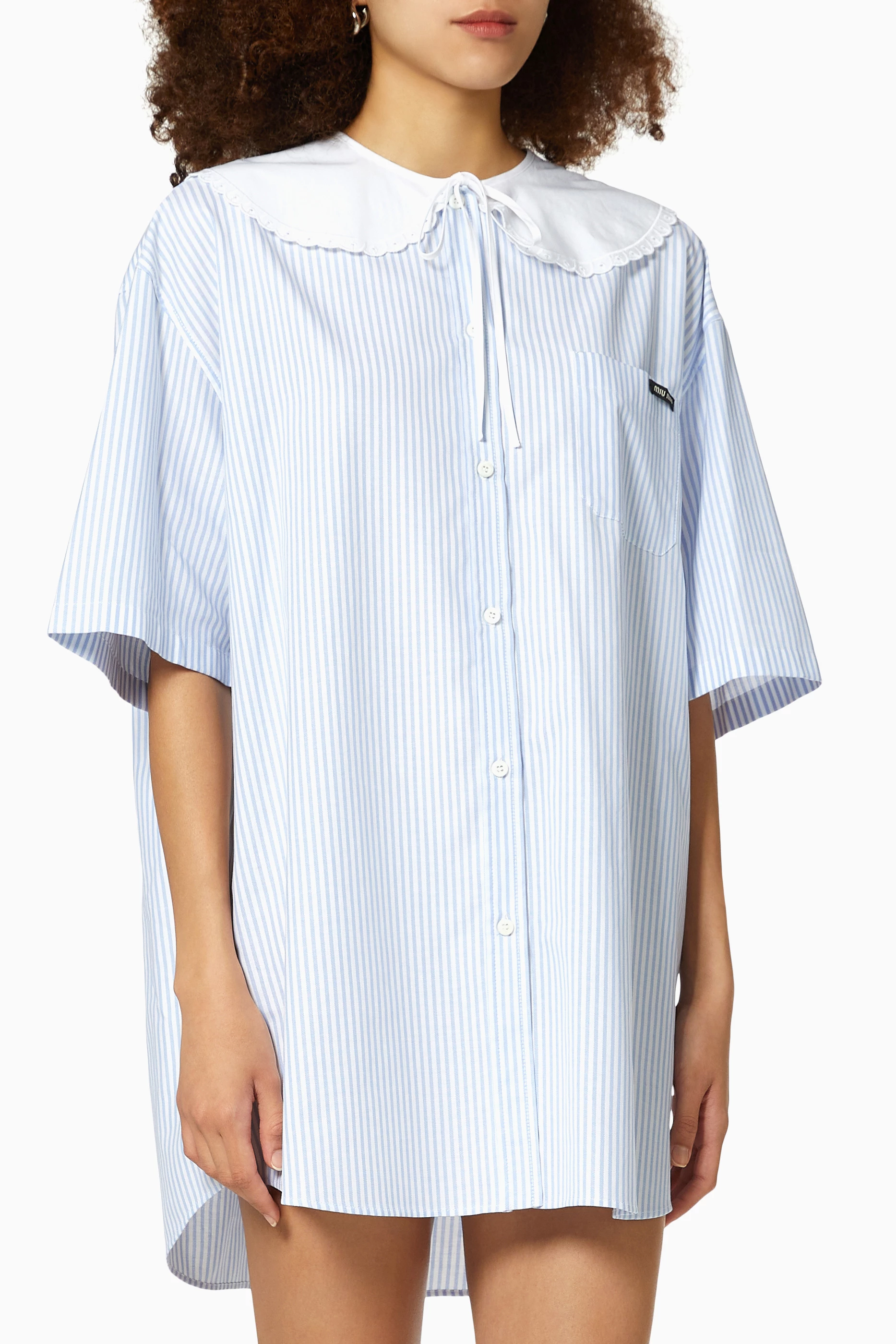 Oversized striped hotsell shirt dress