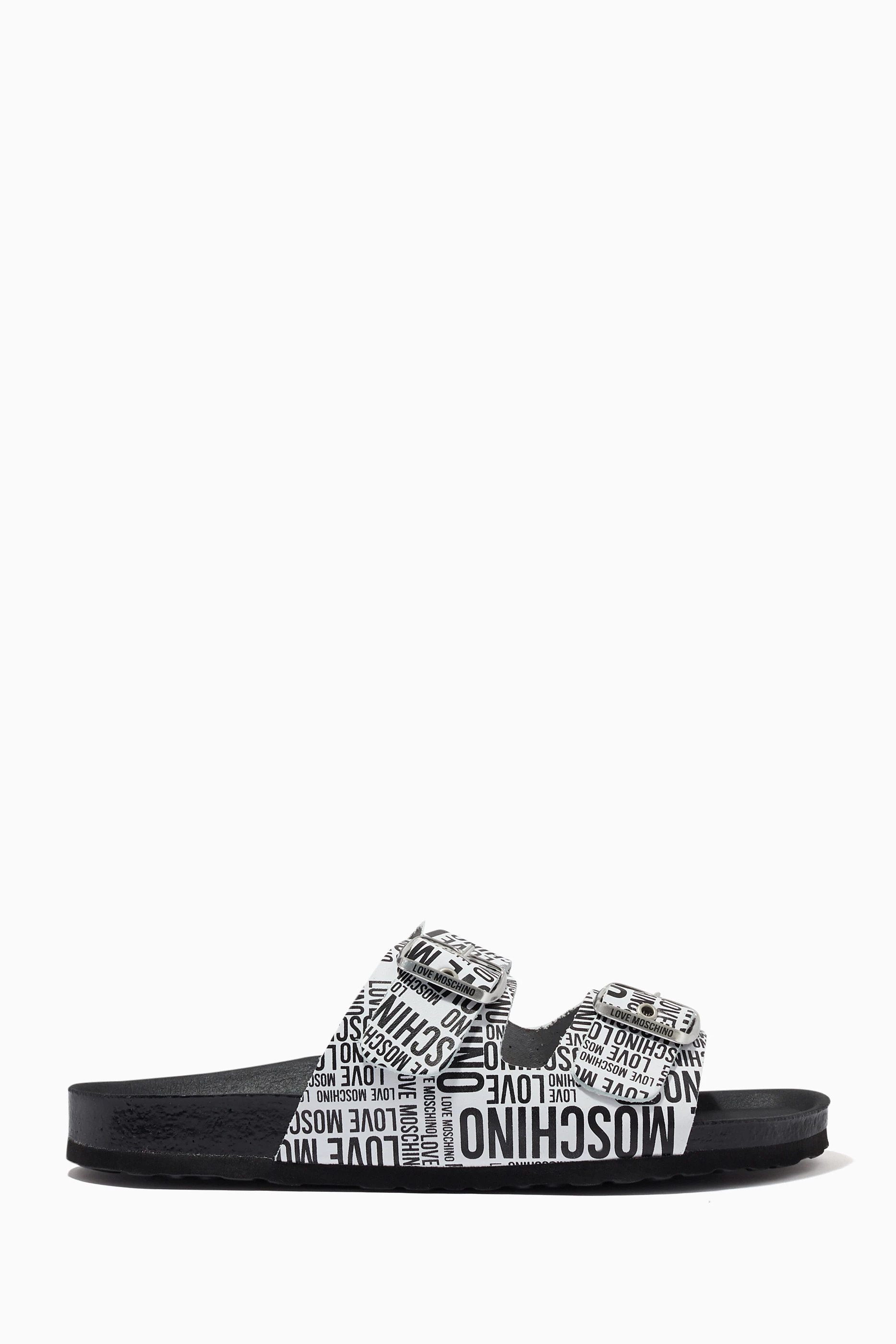 White hotsell moschino slides
