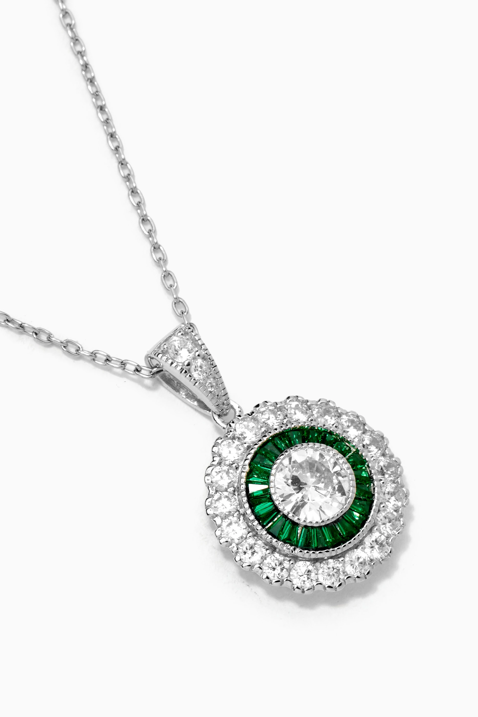Green hot sale emerald necklace