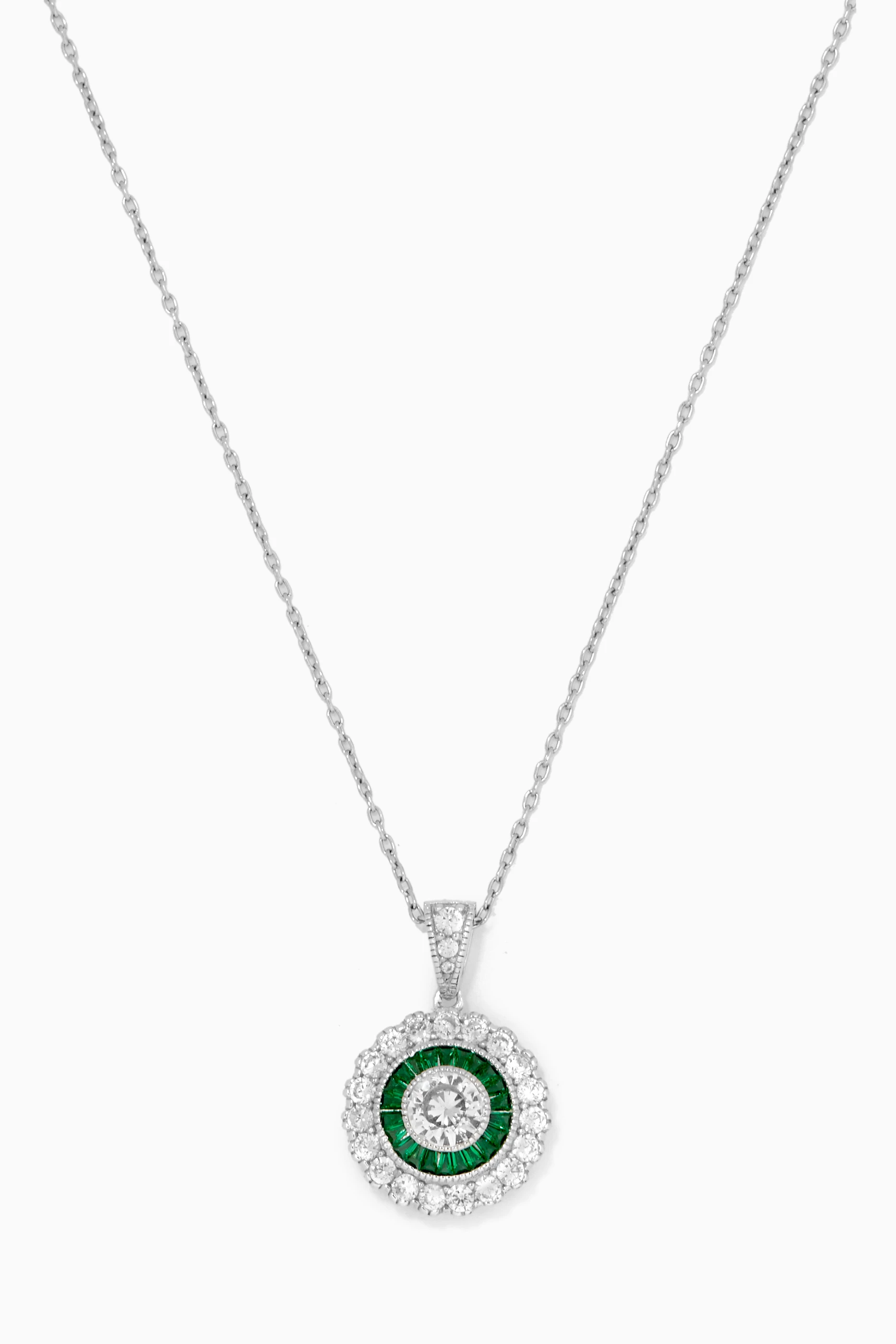 Green emerald outlet necklace