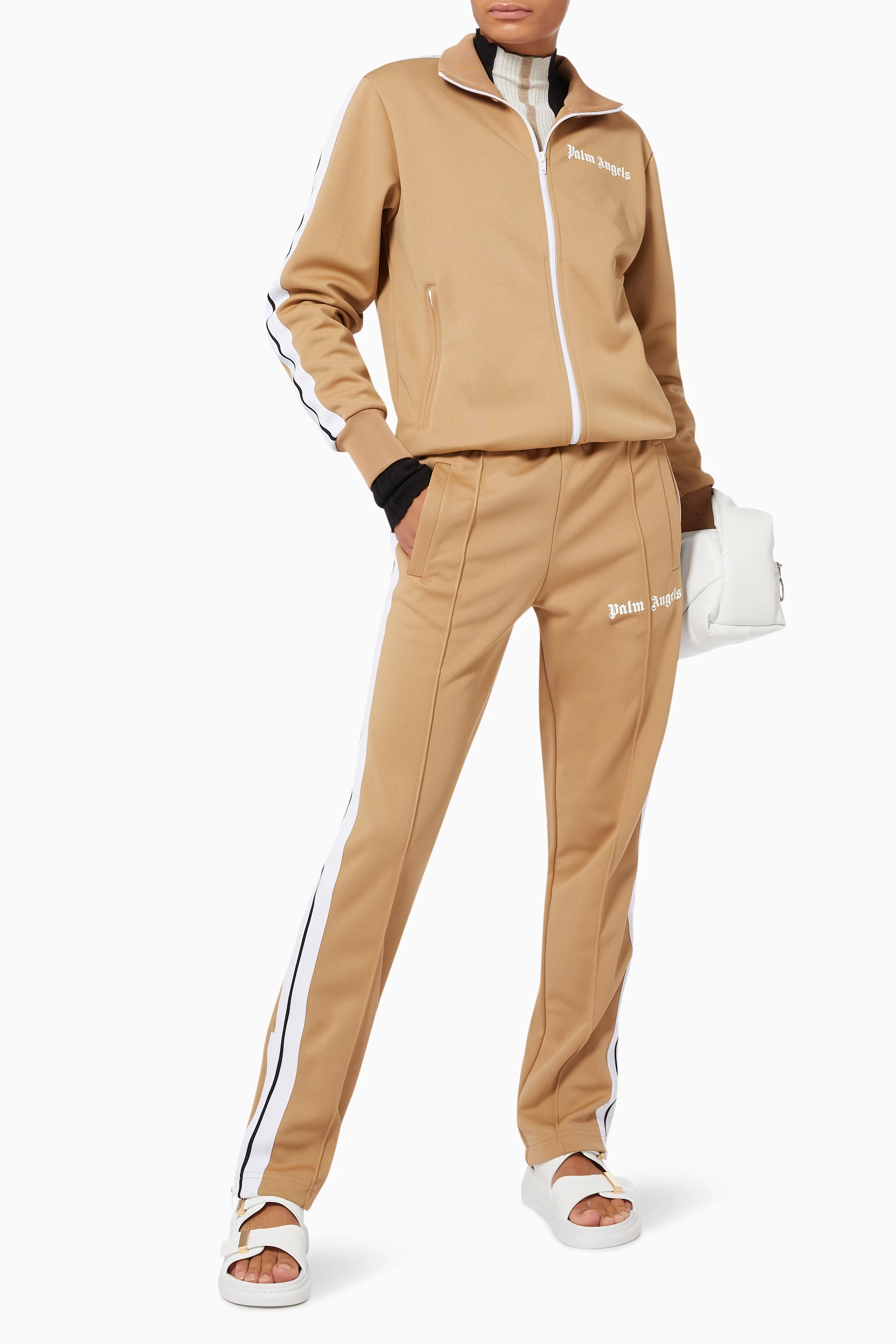 Palm angels hotsell beige track pants