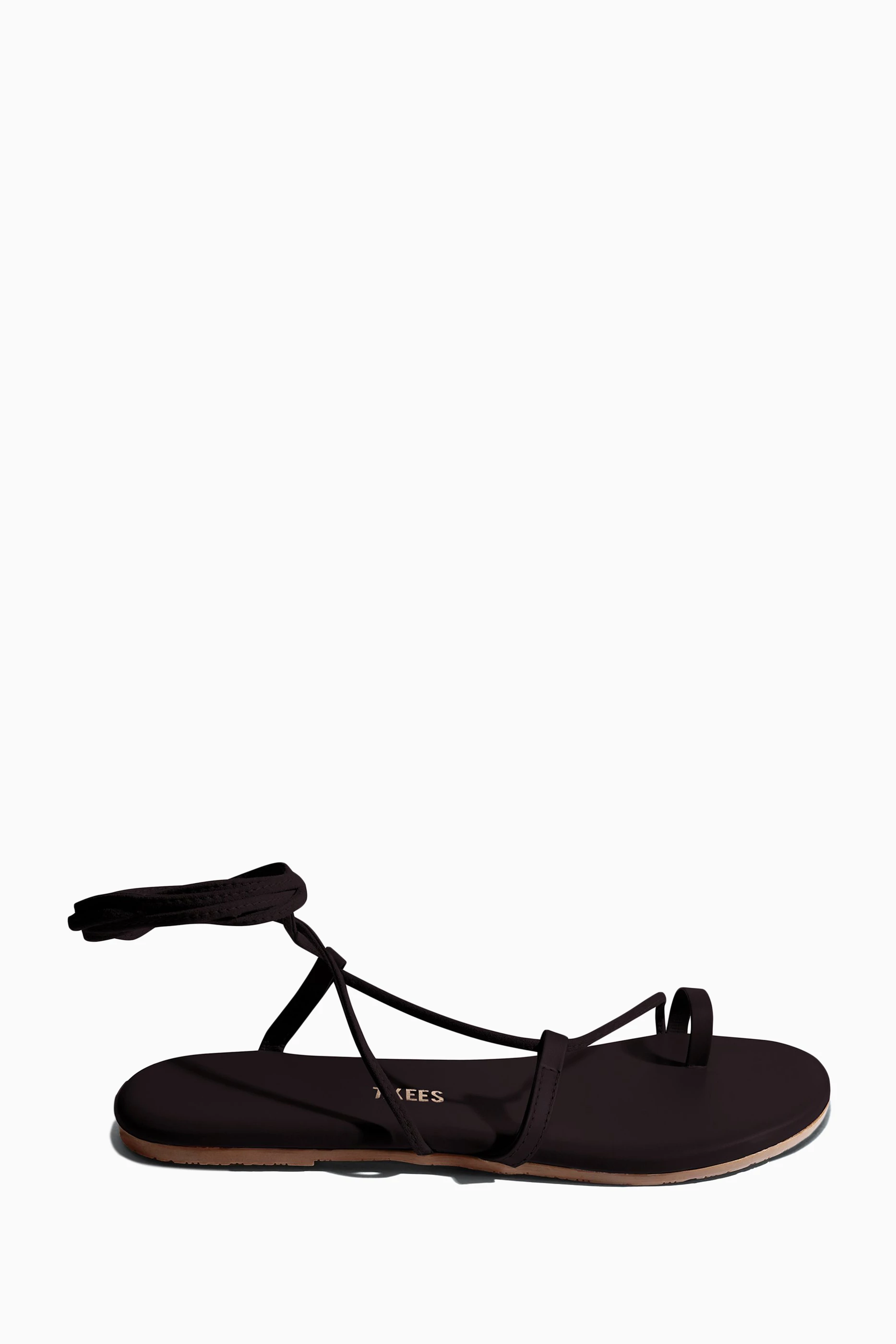 Buy Tkees Black Jo Lace up Sandals in Smooth Leather for Women in