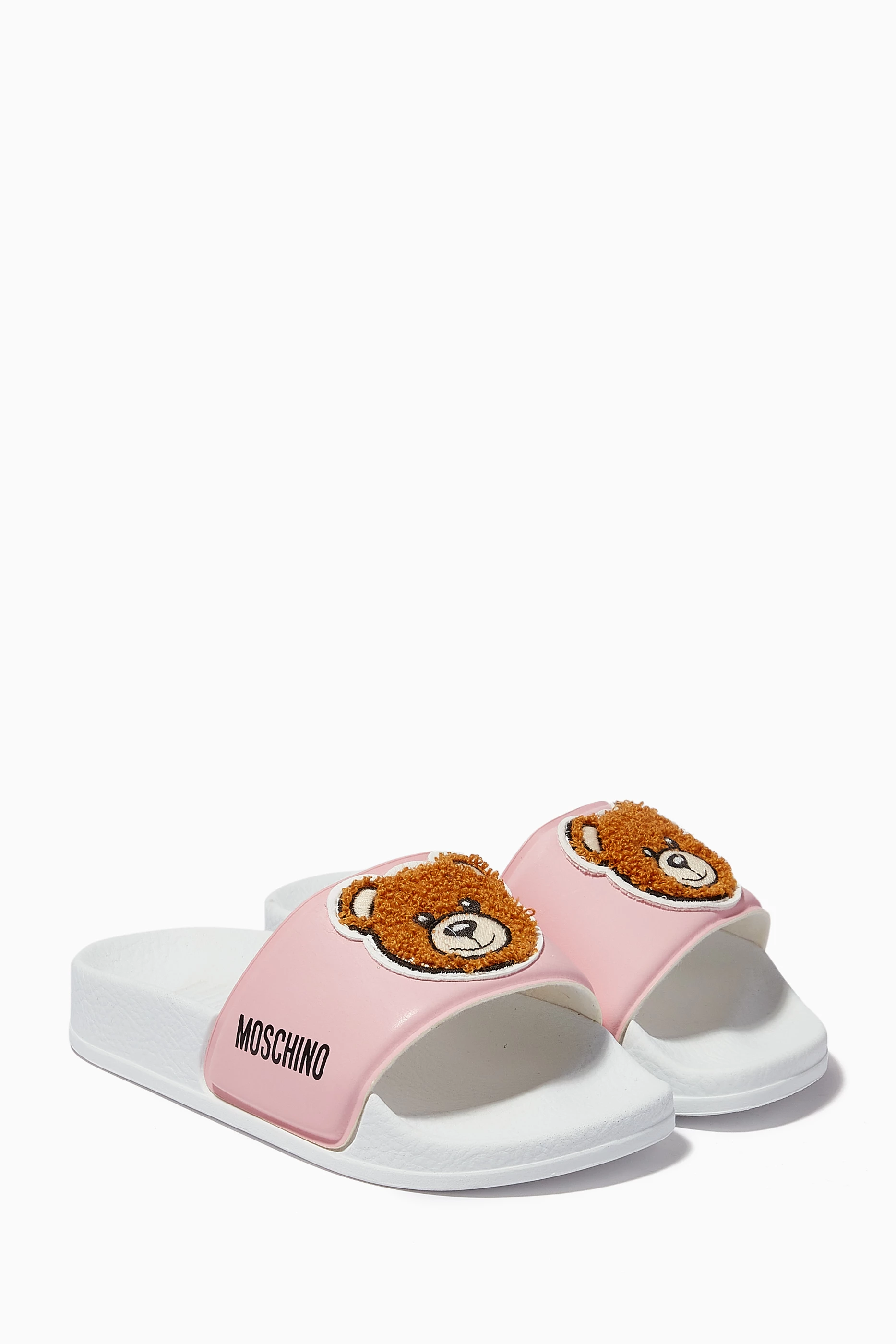 Pink moschino sliders store