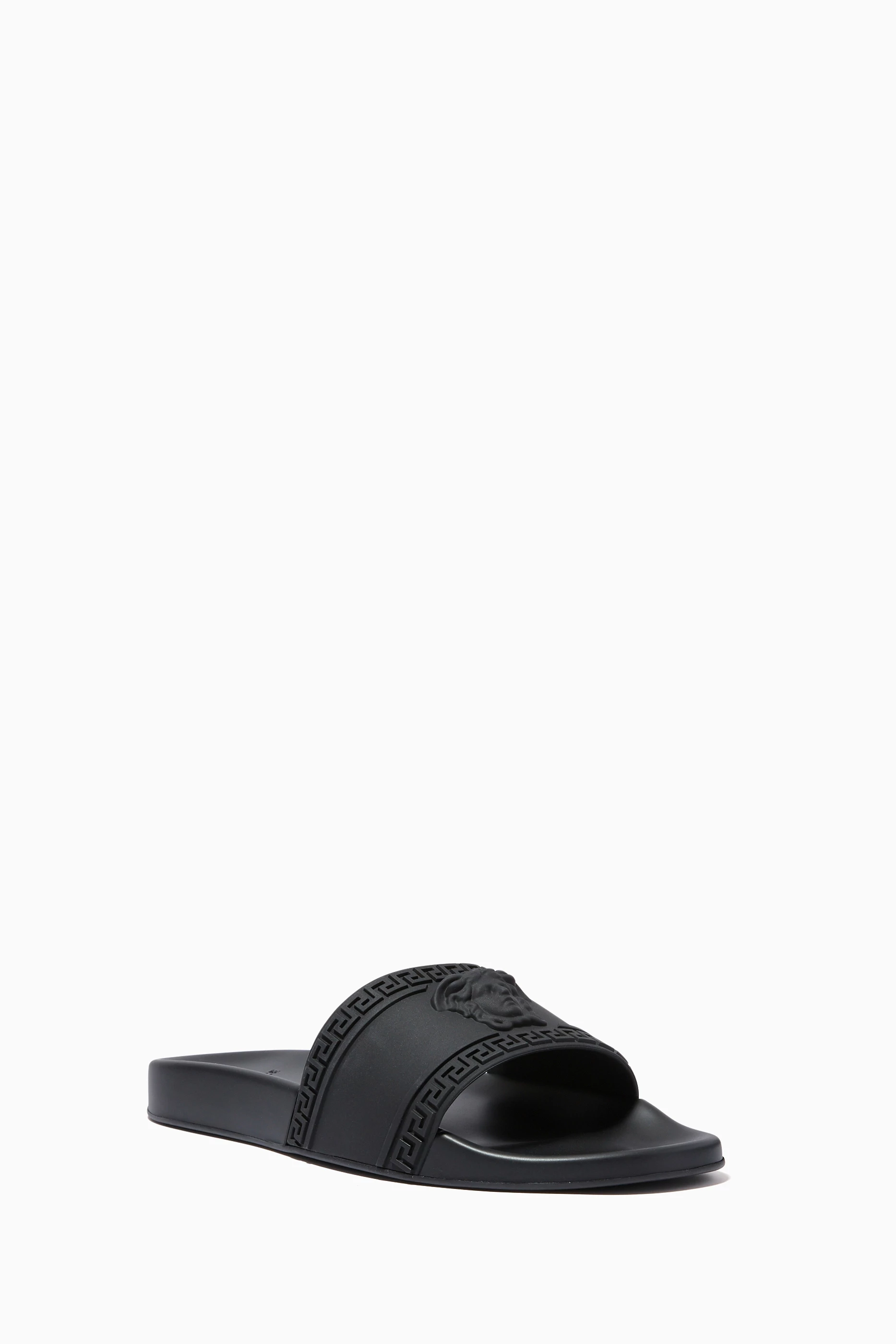 Versace all hotsell black slides