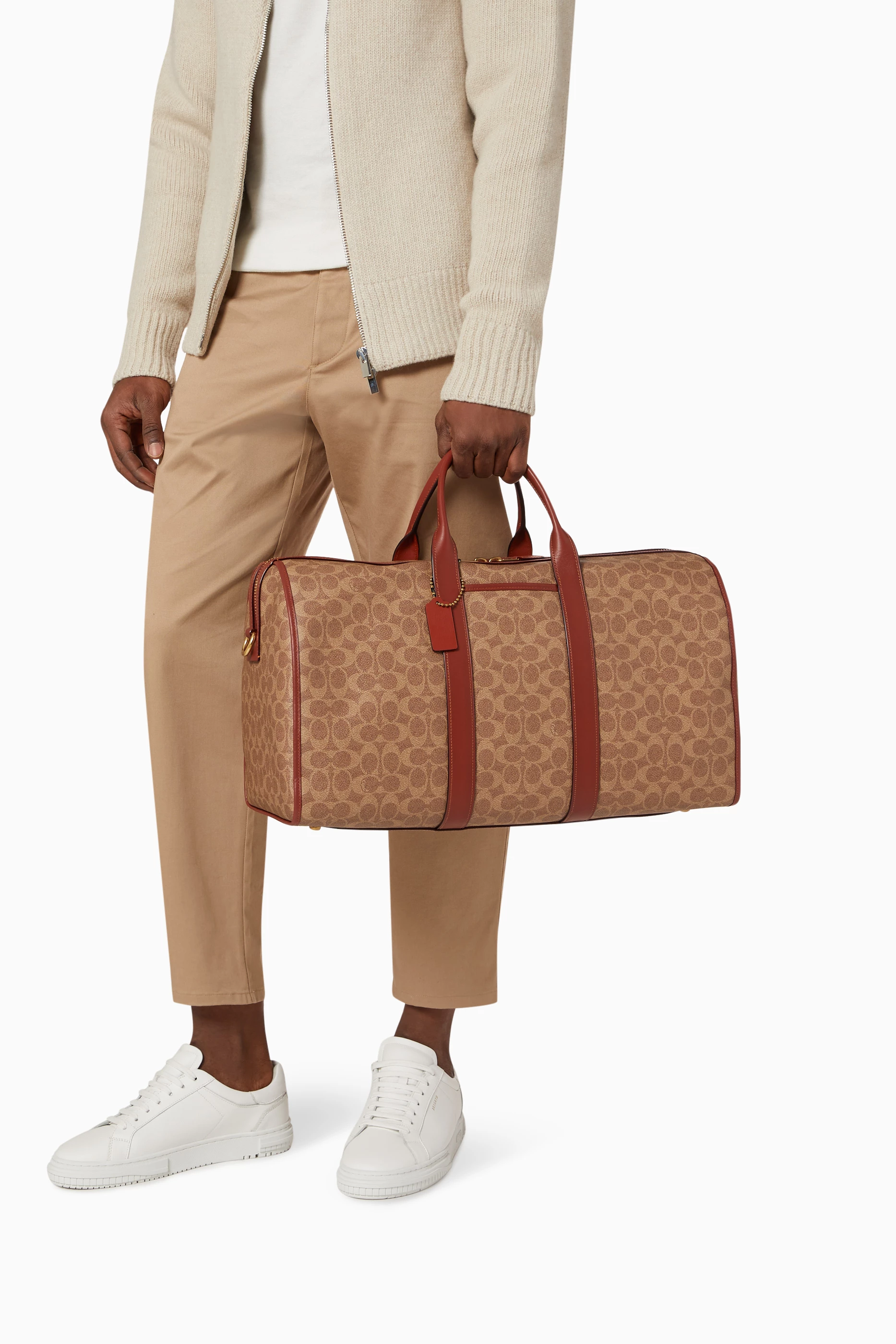 Buy Coach Multicolour Gotham Duffle Bag in Signature Canvas for
