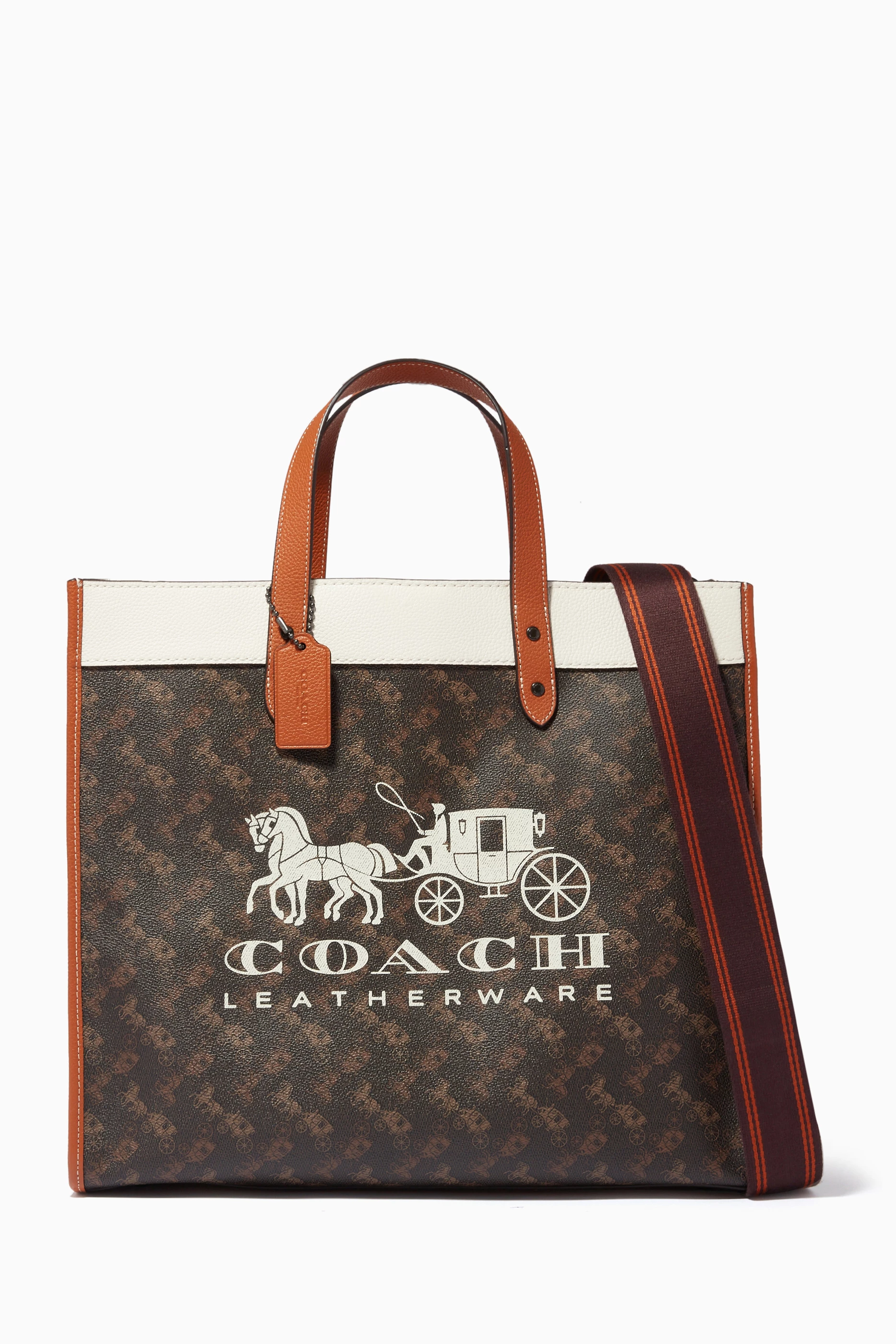 Coach field tote best sale canvas