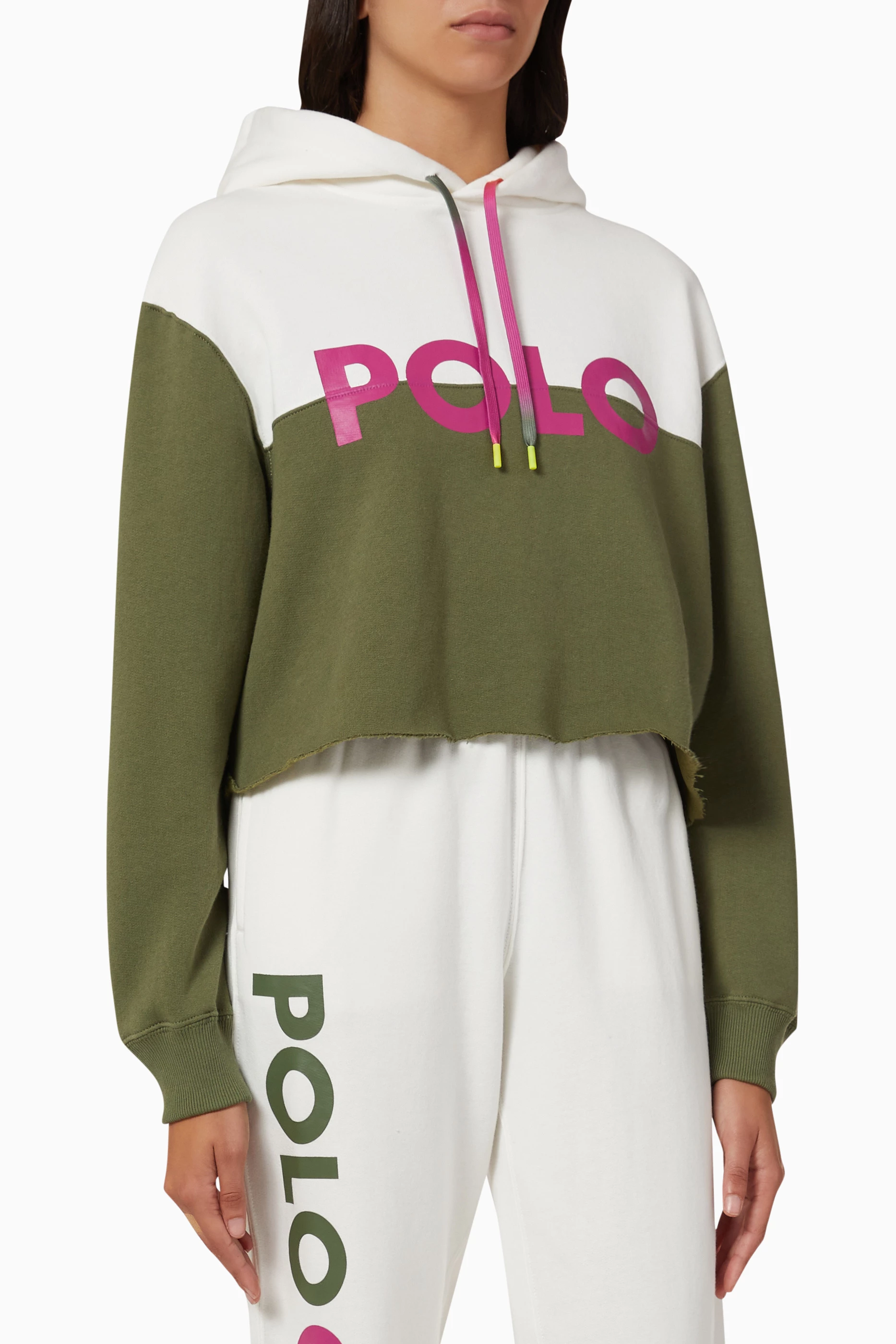 Polo ralph lauren fleece rainbow trim sweatshirt 2025