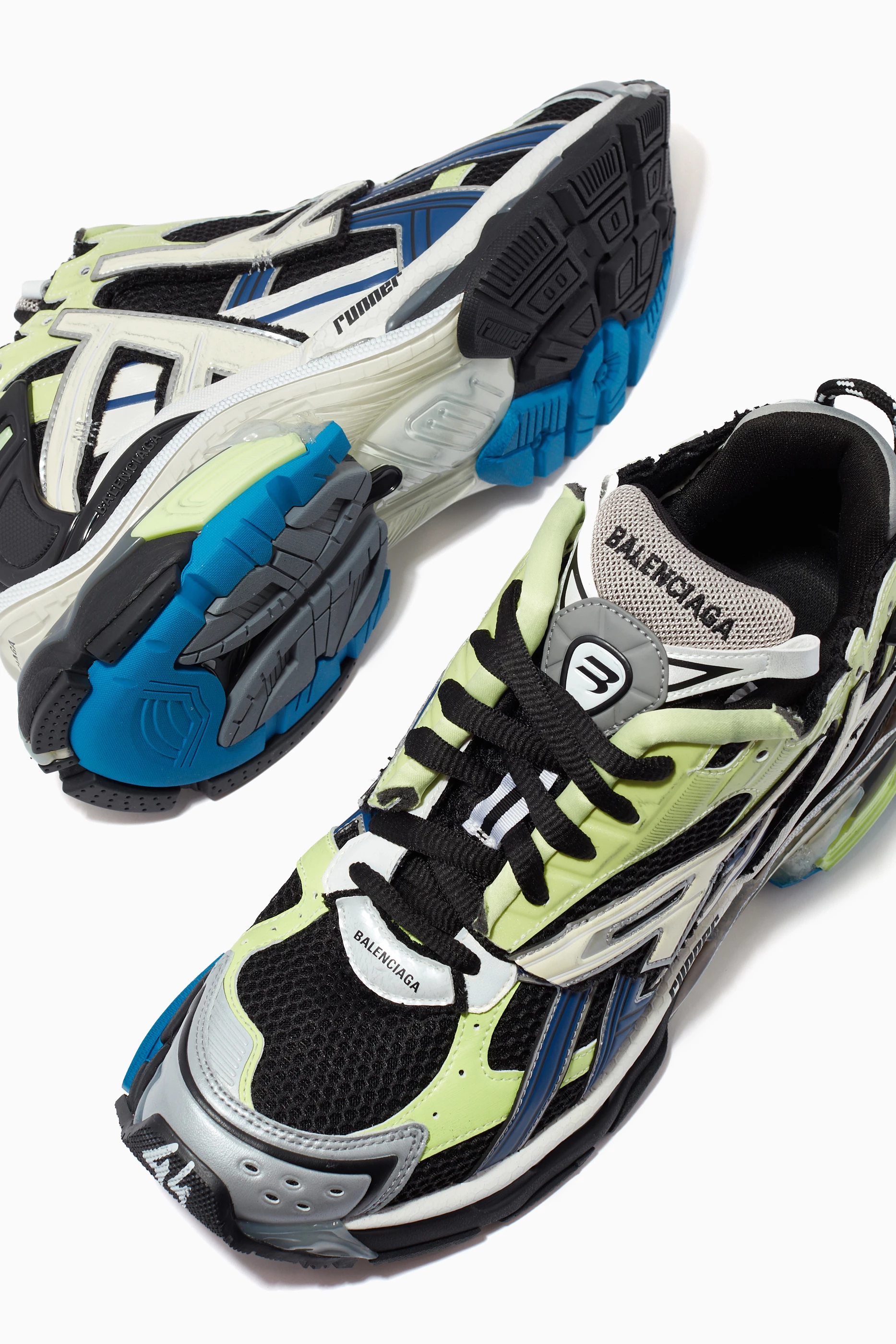 Balenciaga runners white and green new arrivals