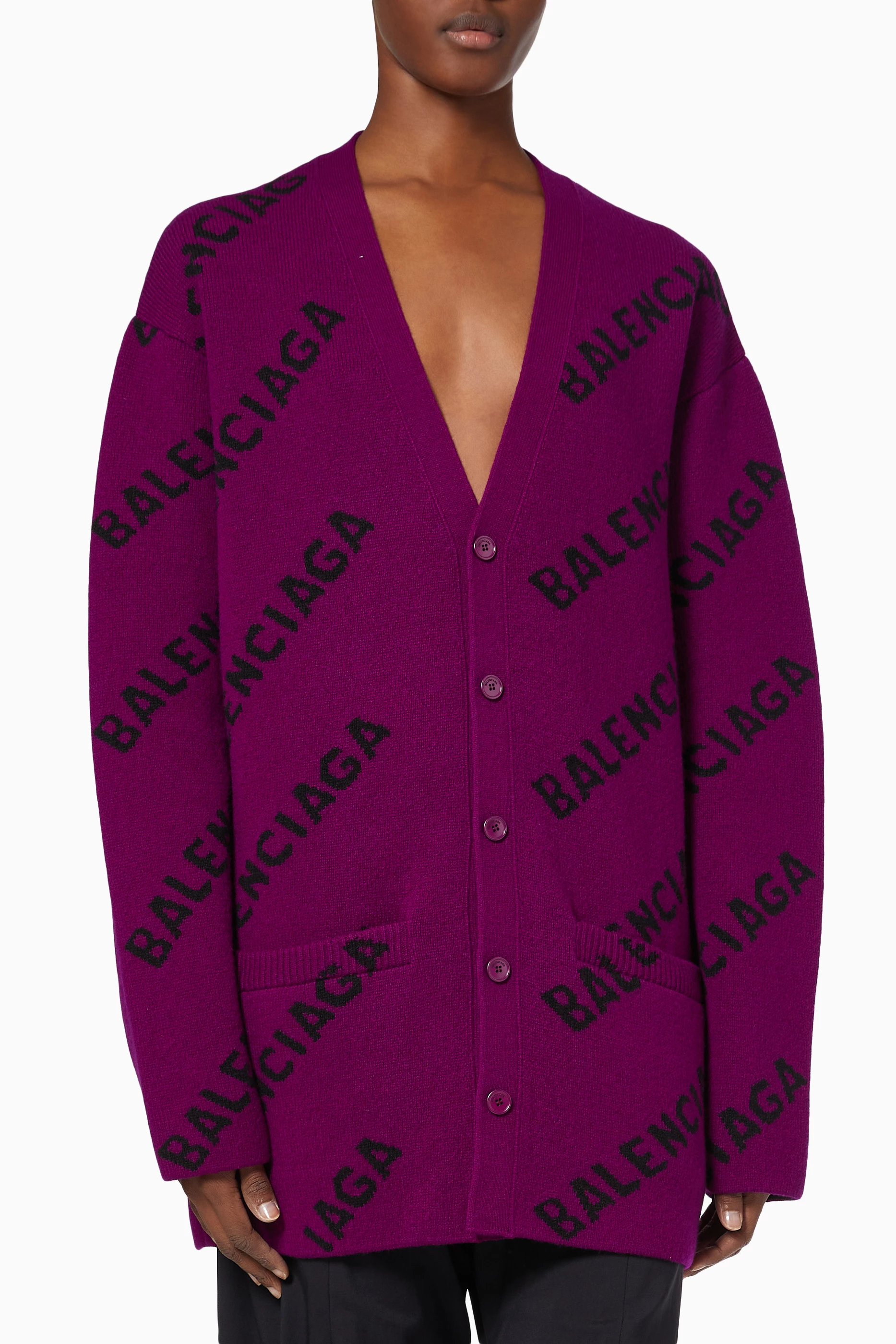 Balenciaga sweater womens purple sales