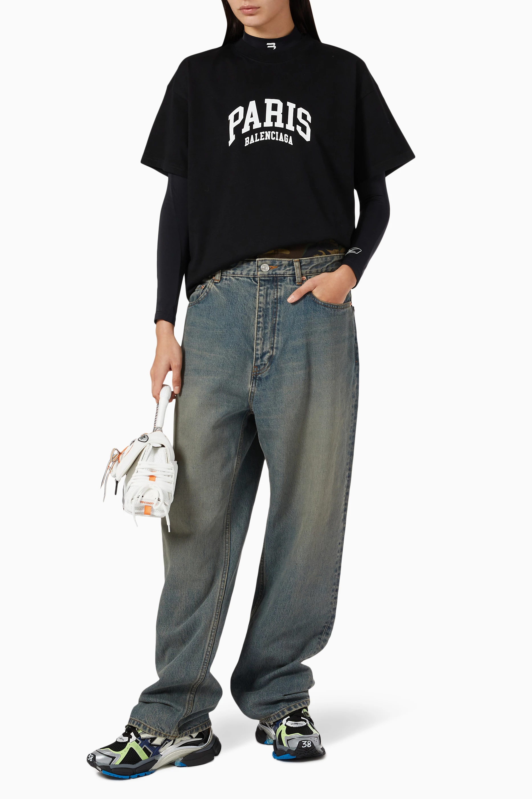 Balenciaga eiffel tower jeans on sale