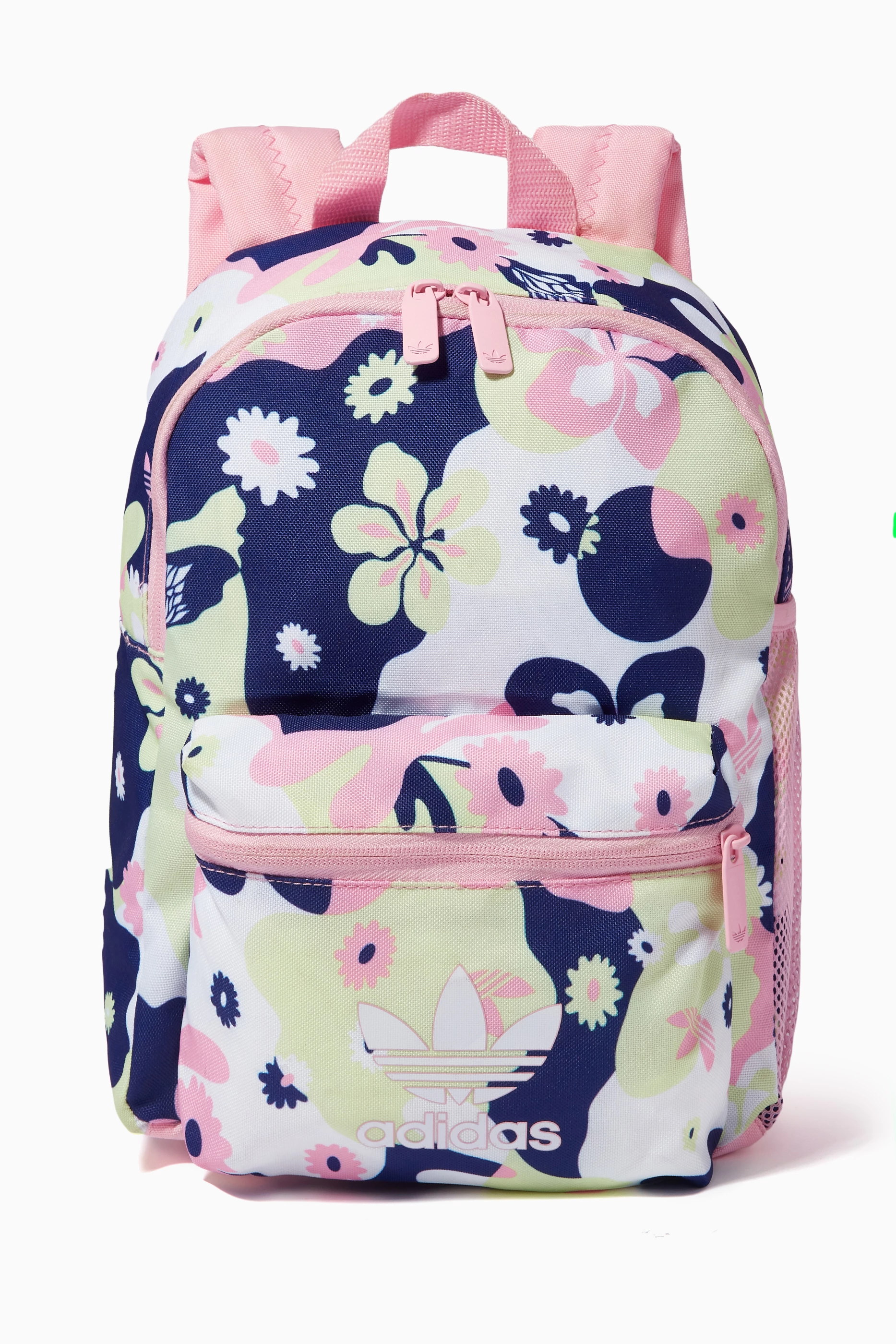 Adidas pink floral backpack sales