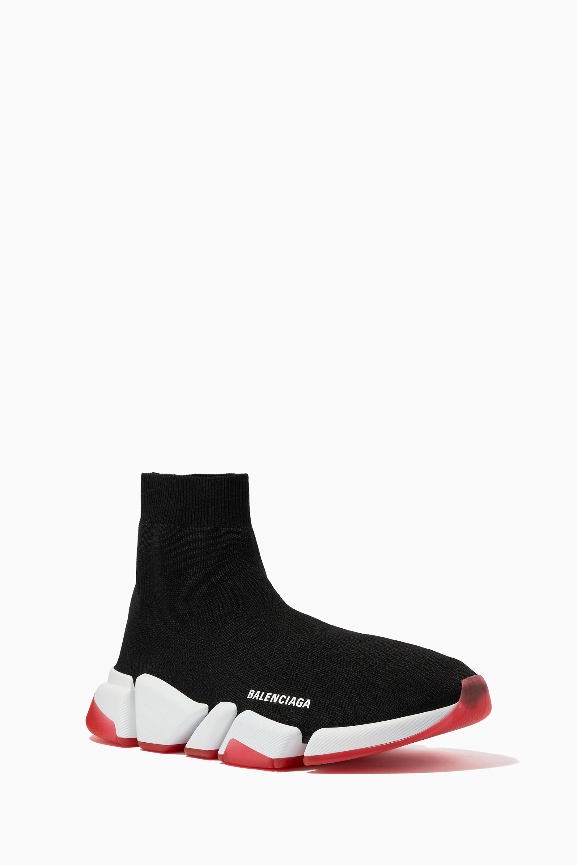 Buy Balenciaga Black Speed 2.0 Sneakers in Technical Knit for Men