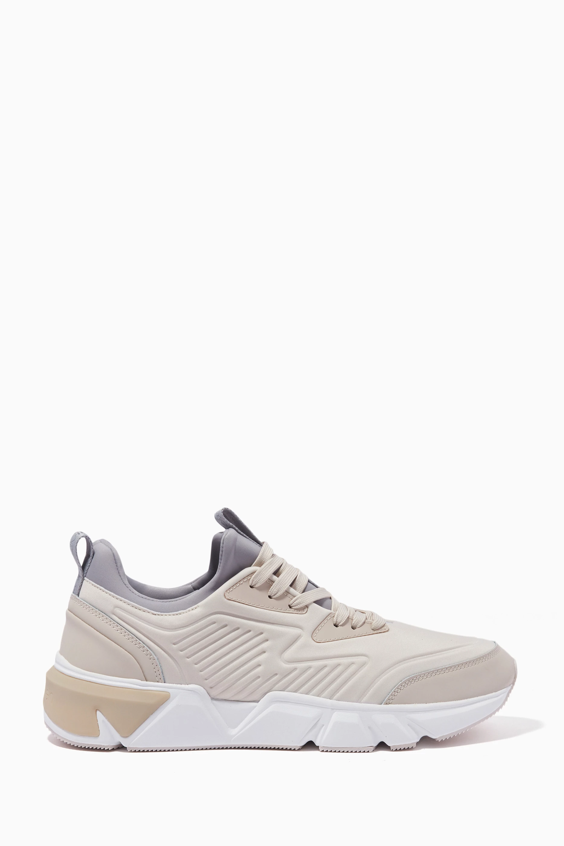 Buy Calvin Klein Neutral Sneakers in Recycled Neoprene for Men in