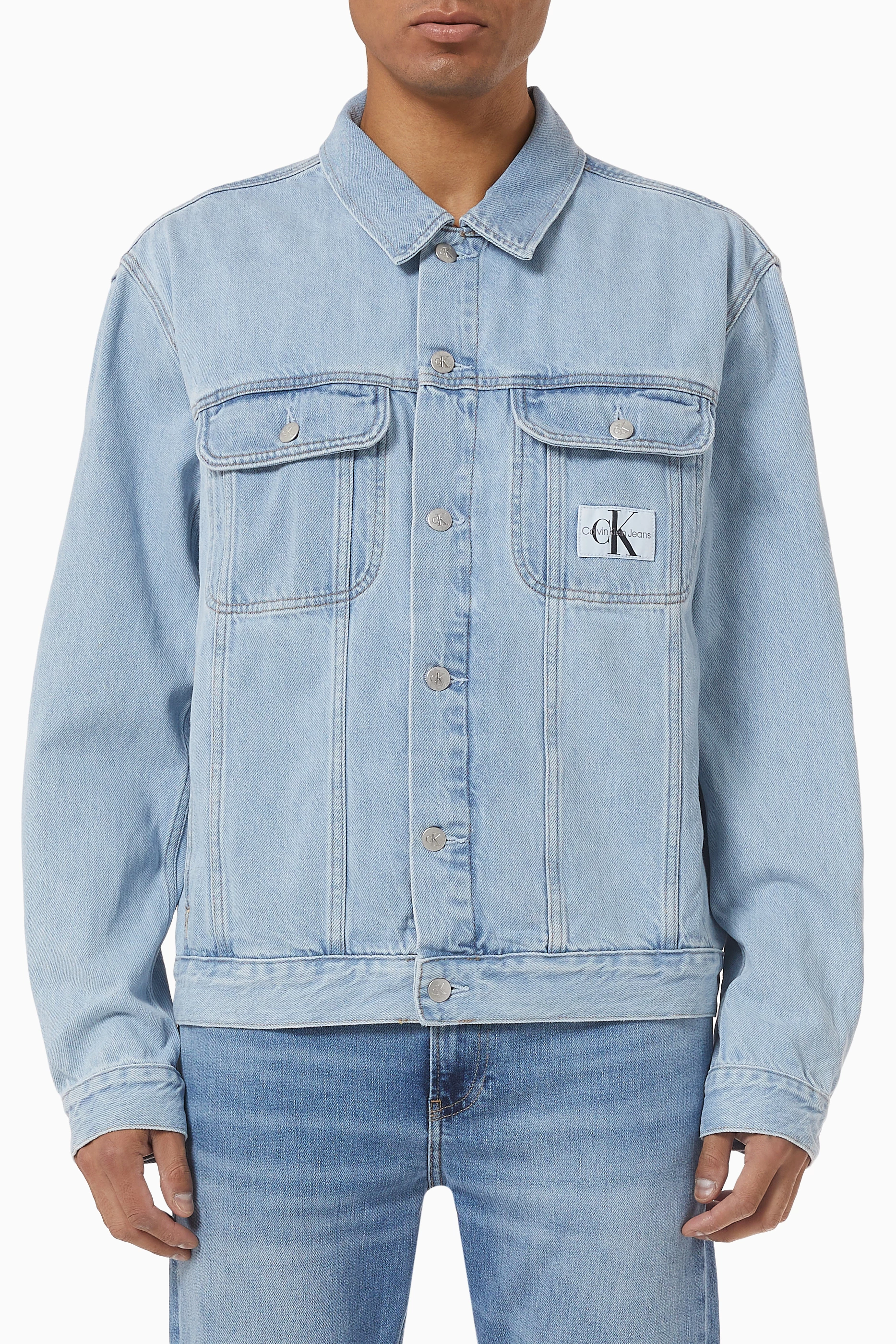 Calvin klein jeans denim trucker jacket outlet