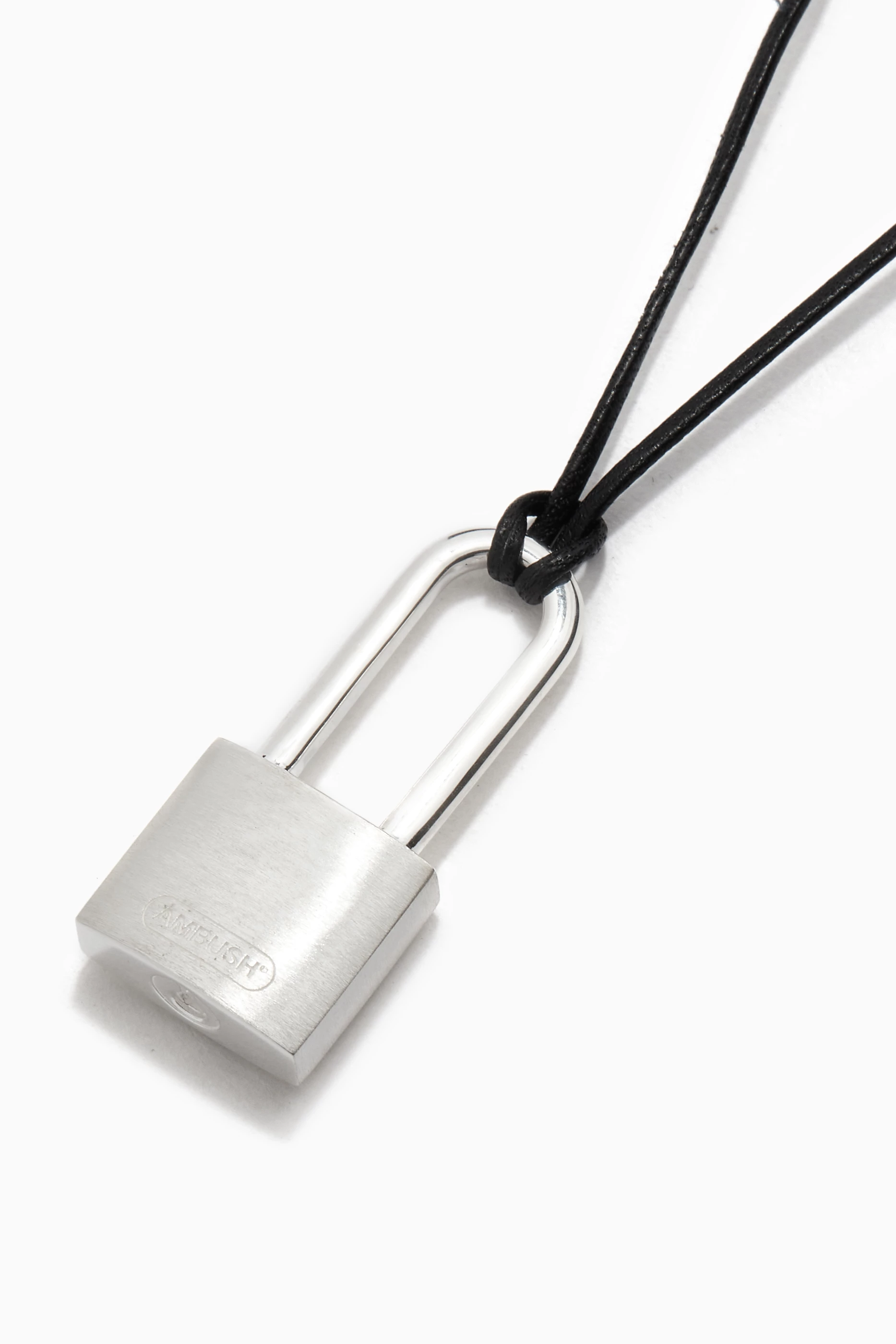 Silver padlock shop necklace