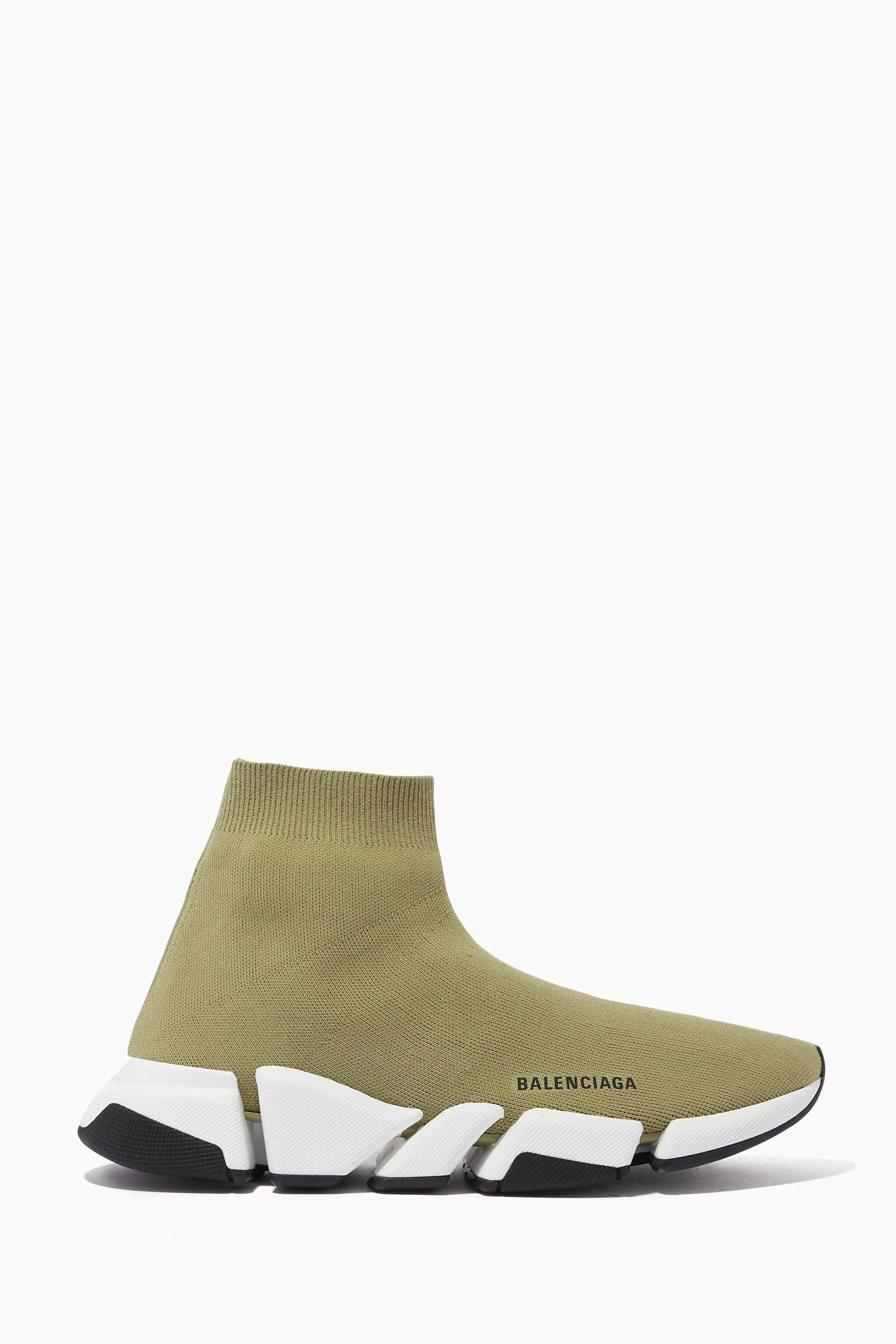 Balenciaga speed knit mens brown sale