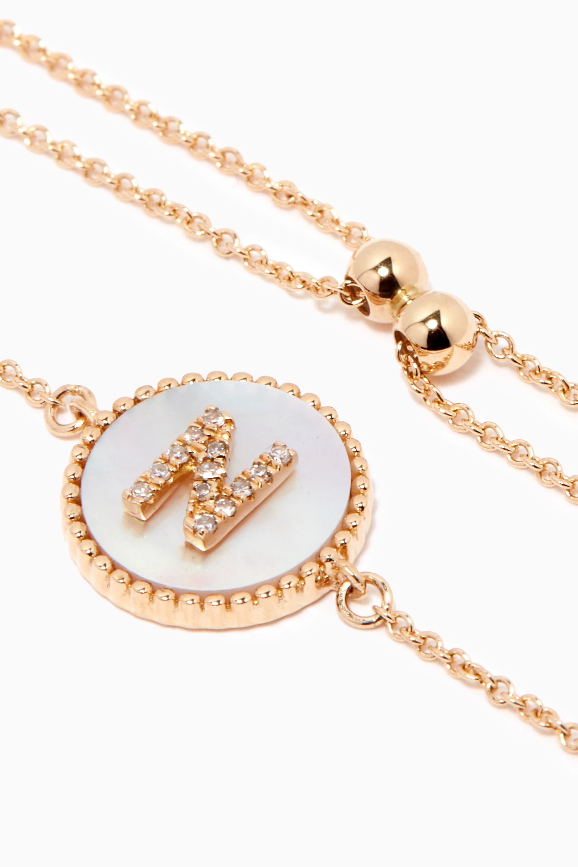 Diamond hot sale initial bracelet