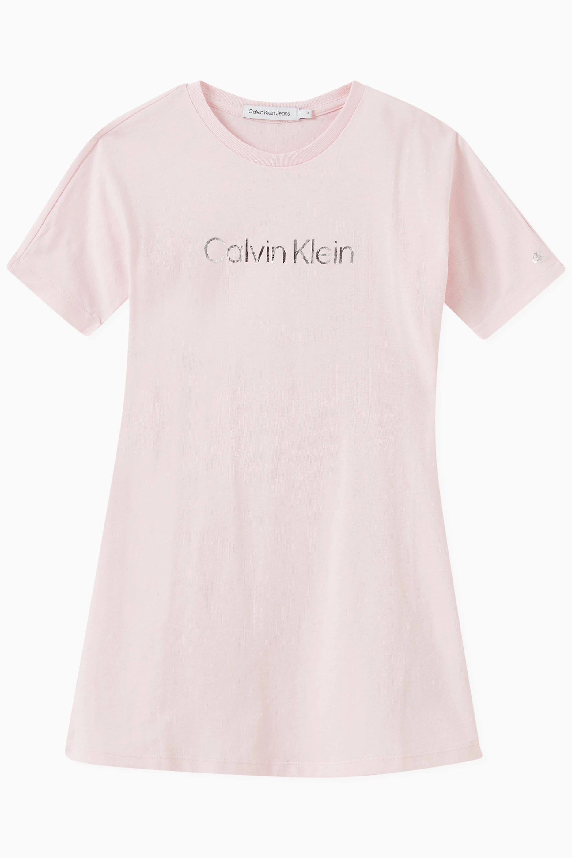 Calvin klein t shirt dress pink sales