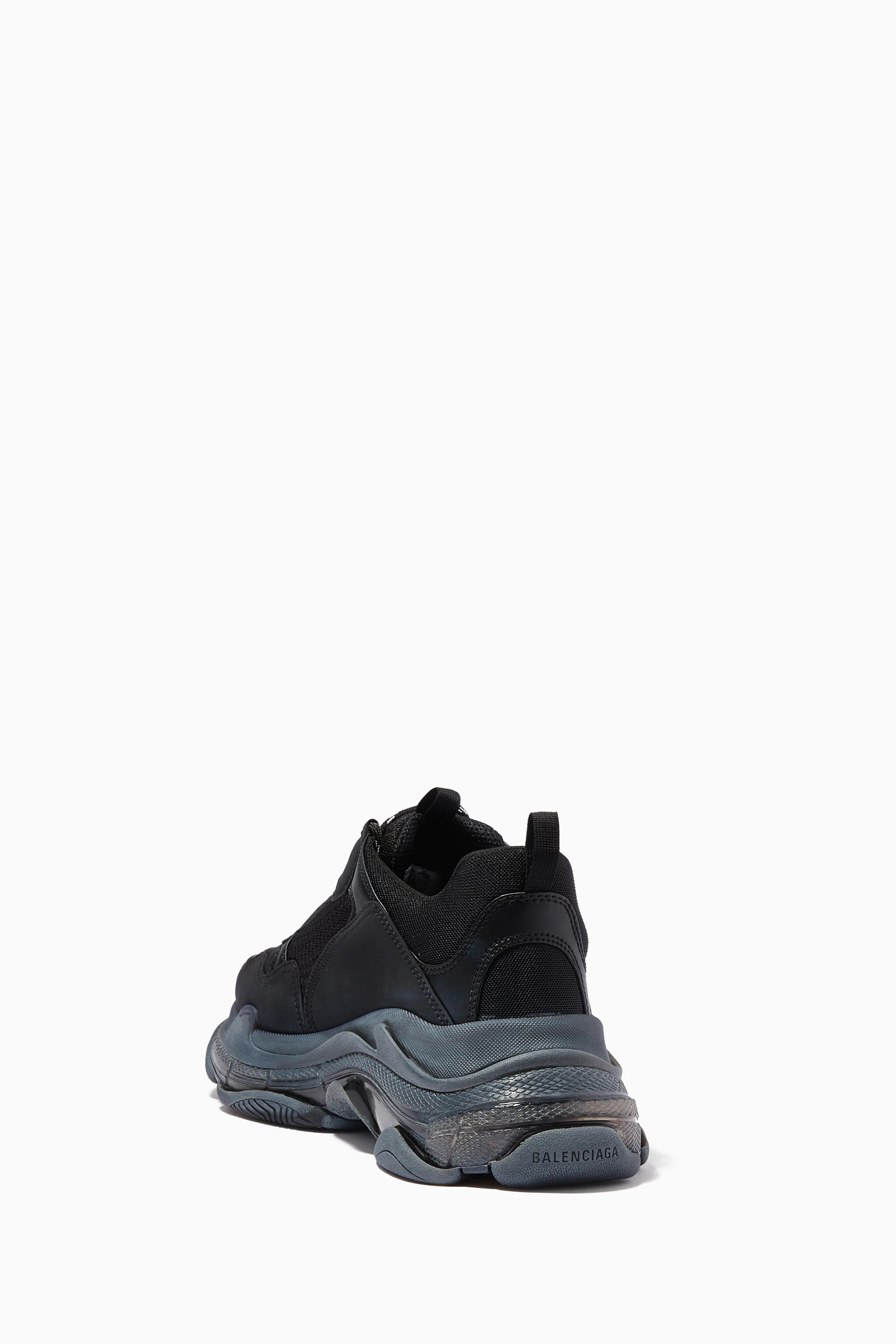 Buy Balenciaga Black Triple S Clear Sole Sneaker in Double Foam Mesh for Men in UAE Ounass